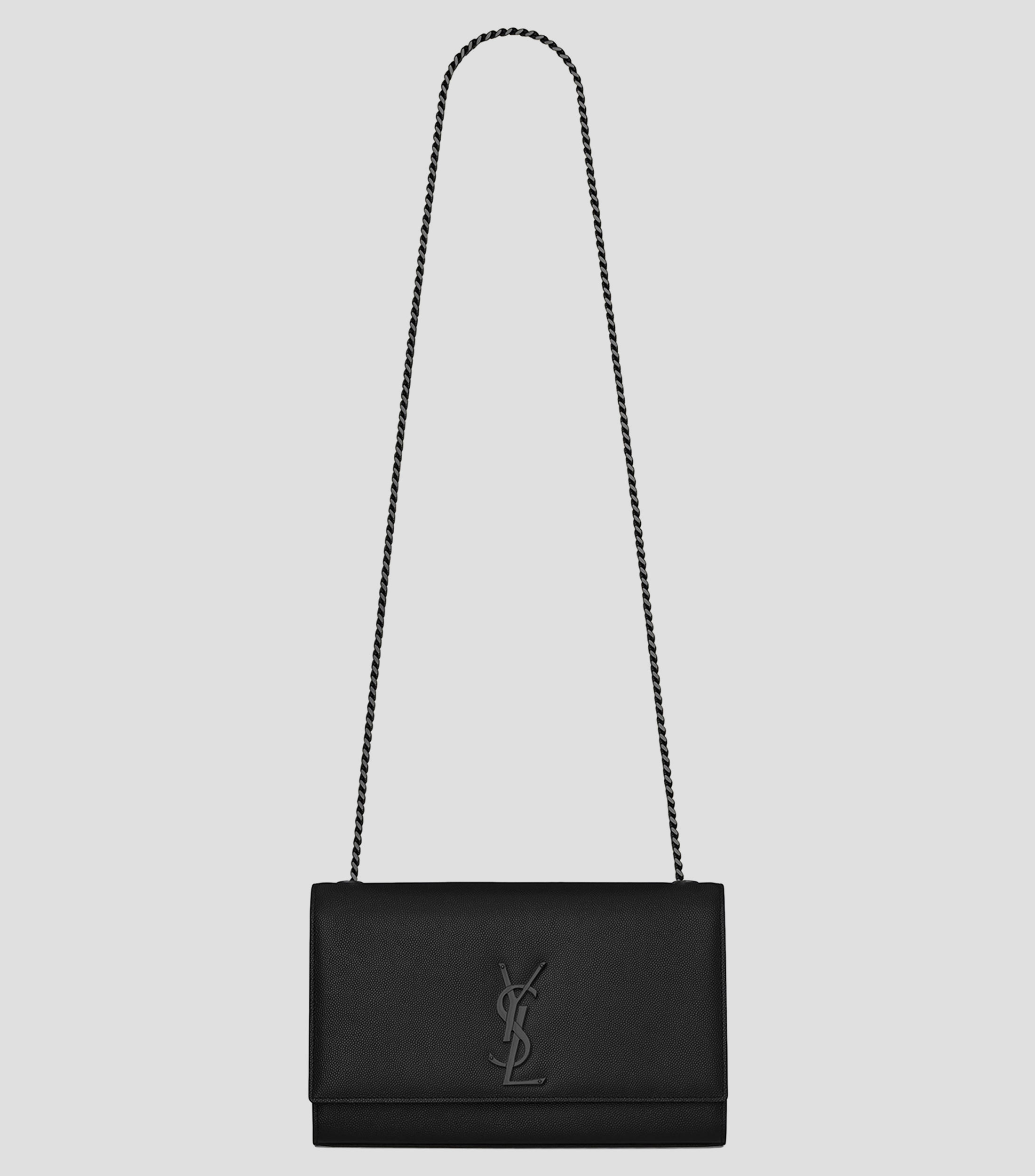 Bolsa crossbody Kate en piel negro Mujer