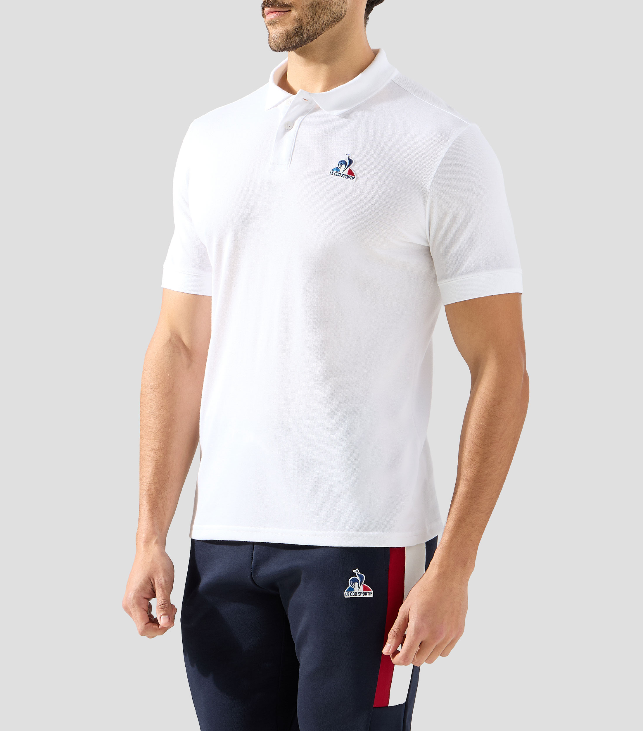 Playera tipo polo manga corta lisa Hombre