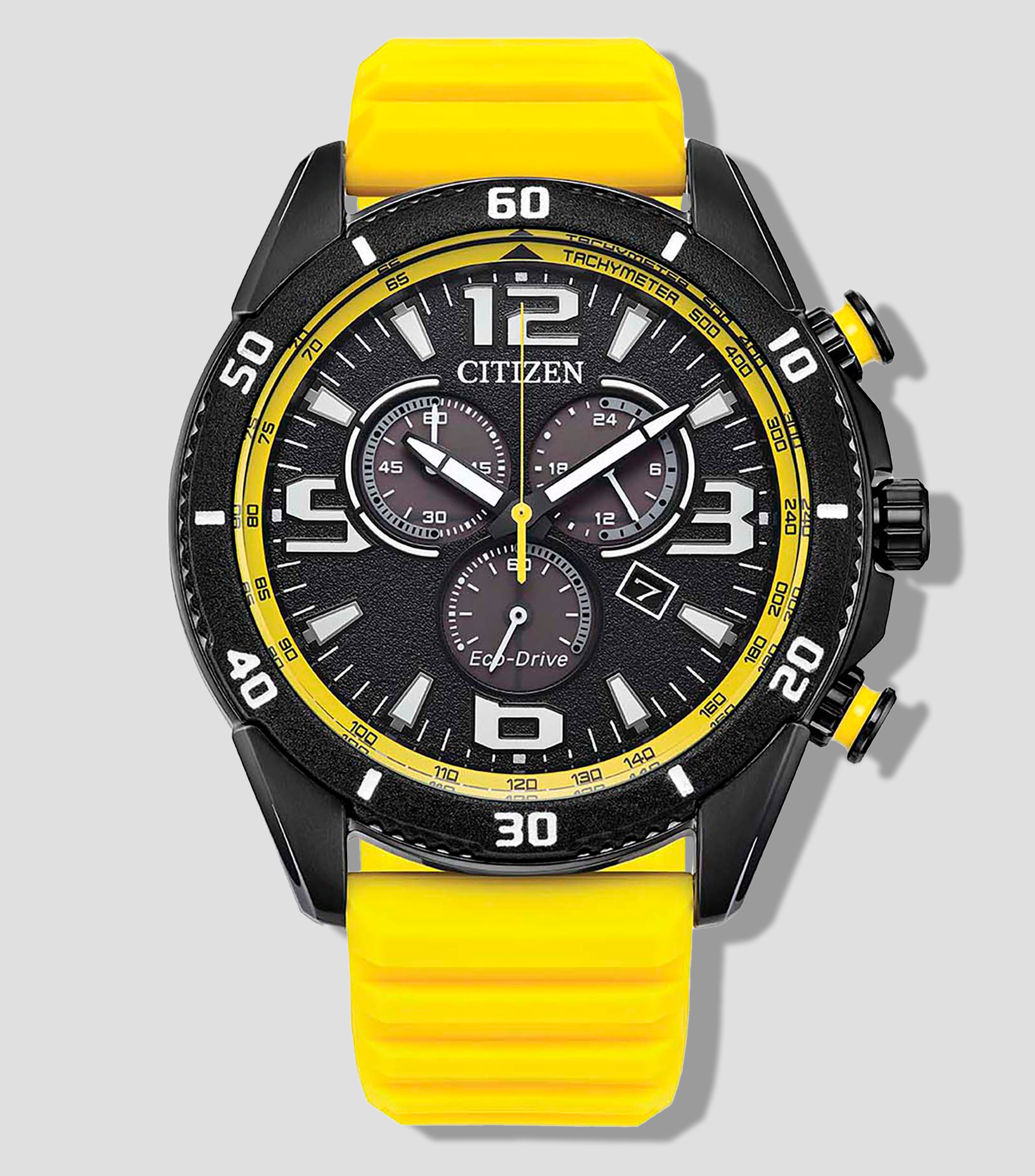 Reloj para Hombre Brycen deportivo negro, amarillo