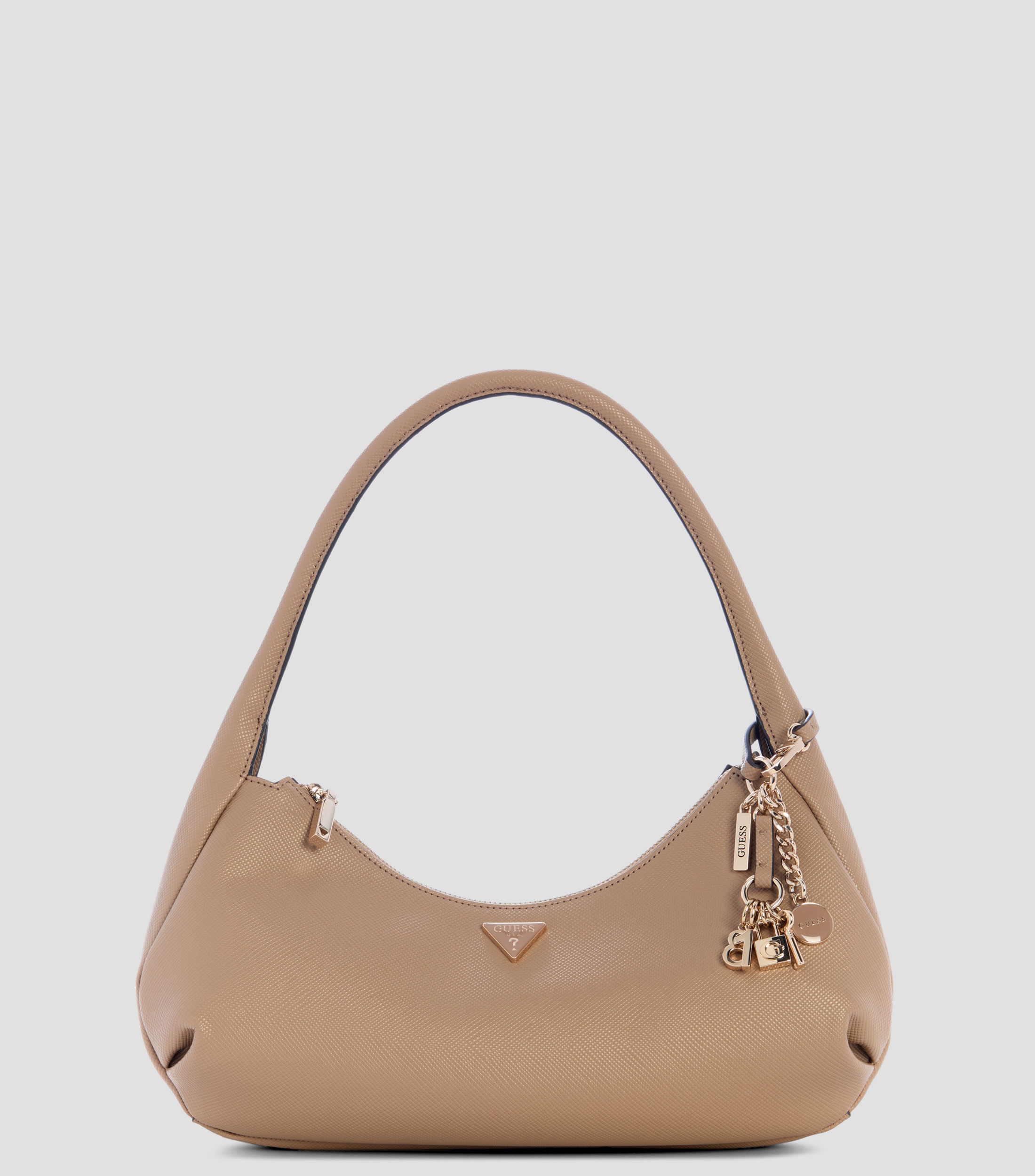 Bolsa hobo lisa con detalle texturizado Mujer