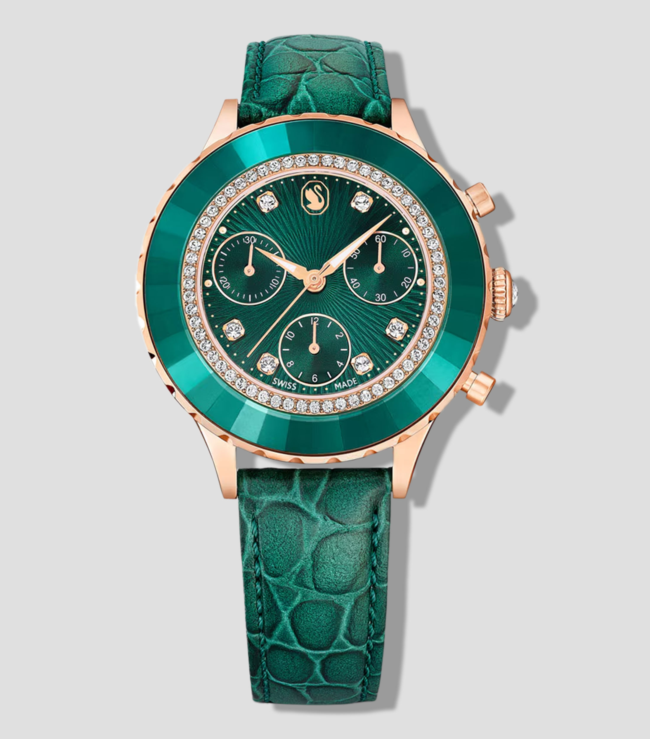 Reloj Unisex Octea Chrono de vestir Verde, Oro Rosa