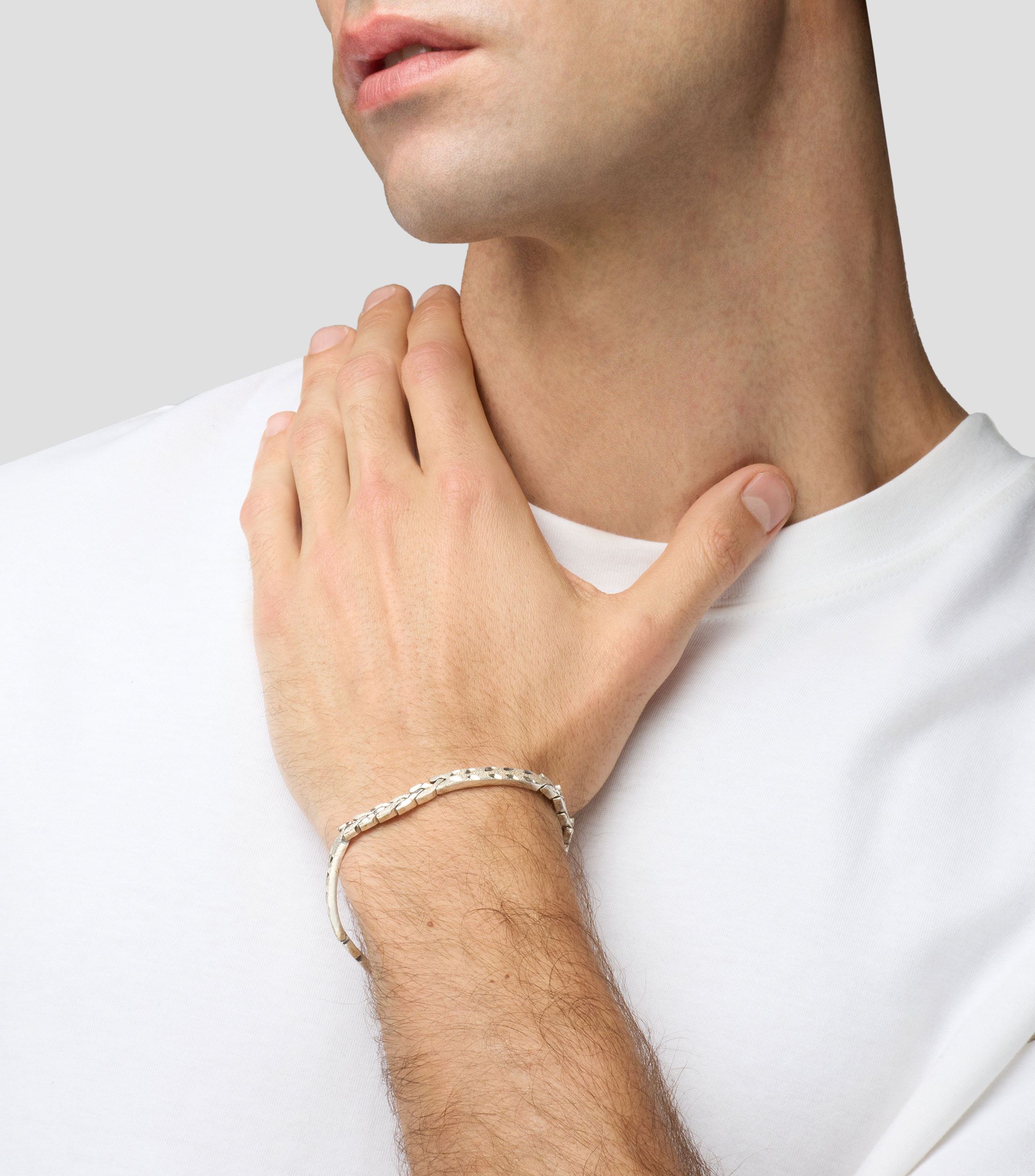 Pulsera en plata .925 con eslabones Hombre