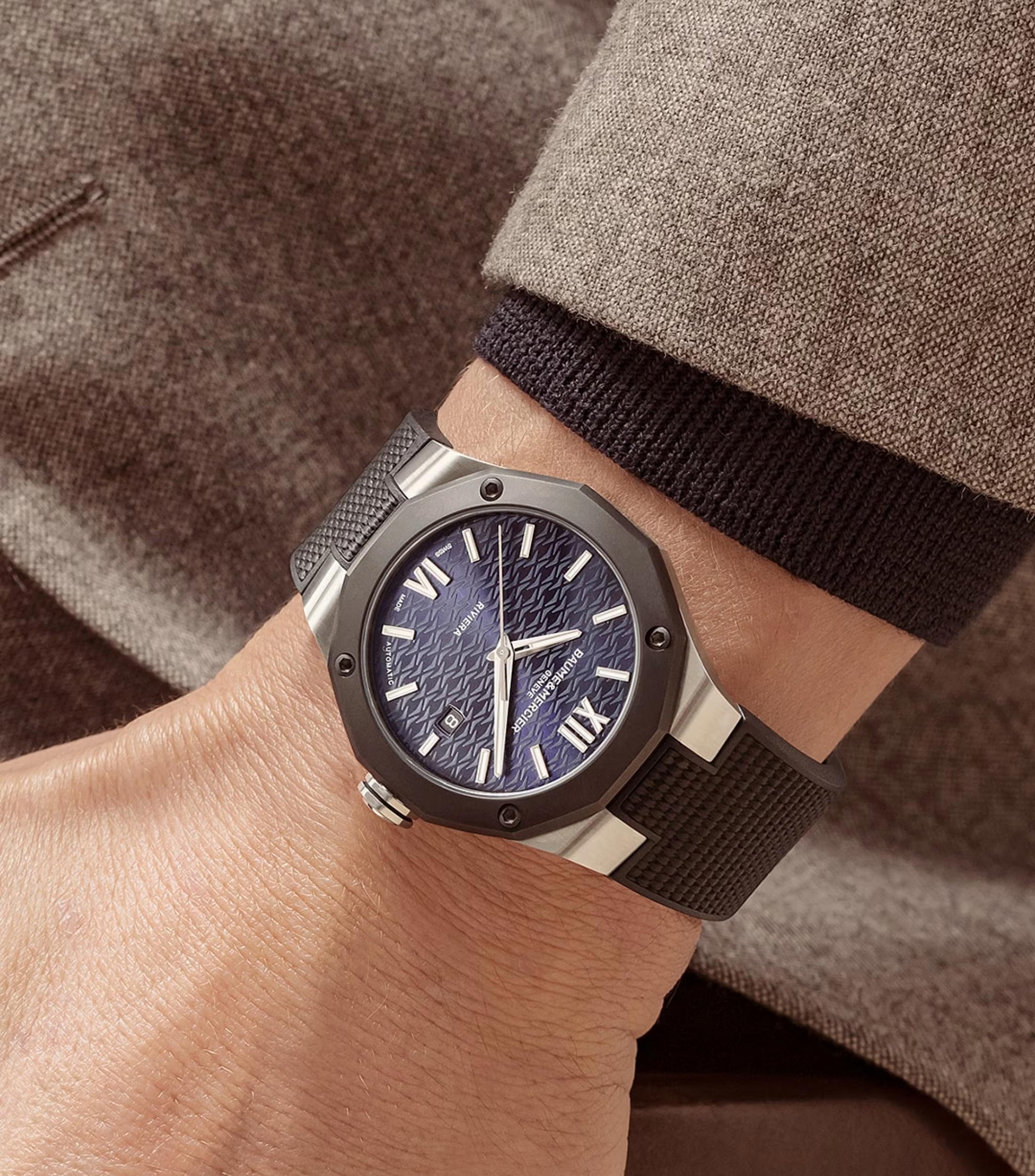 Reloj para Hombre Riviera Automatic Casual Negro, Plateado