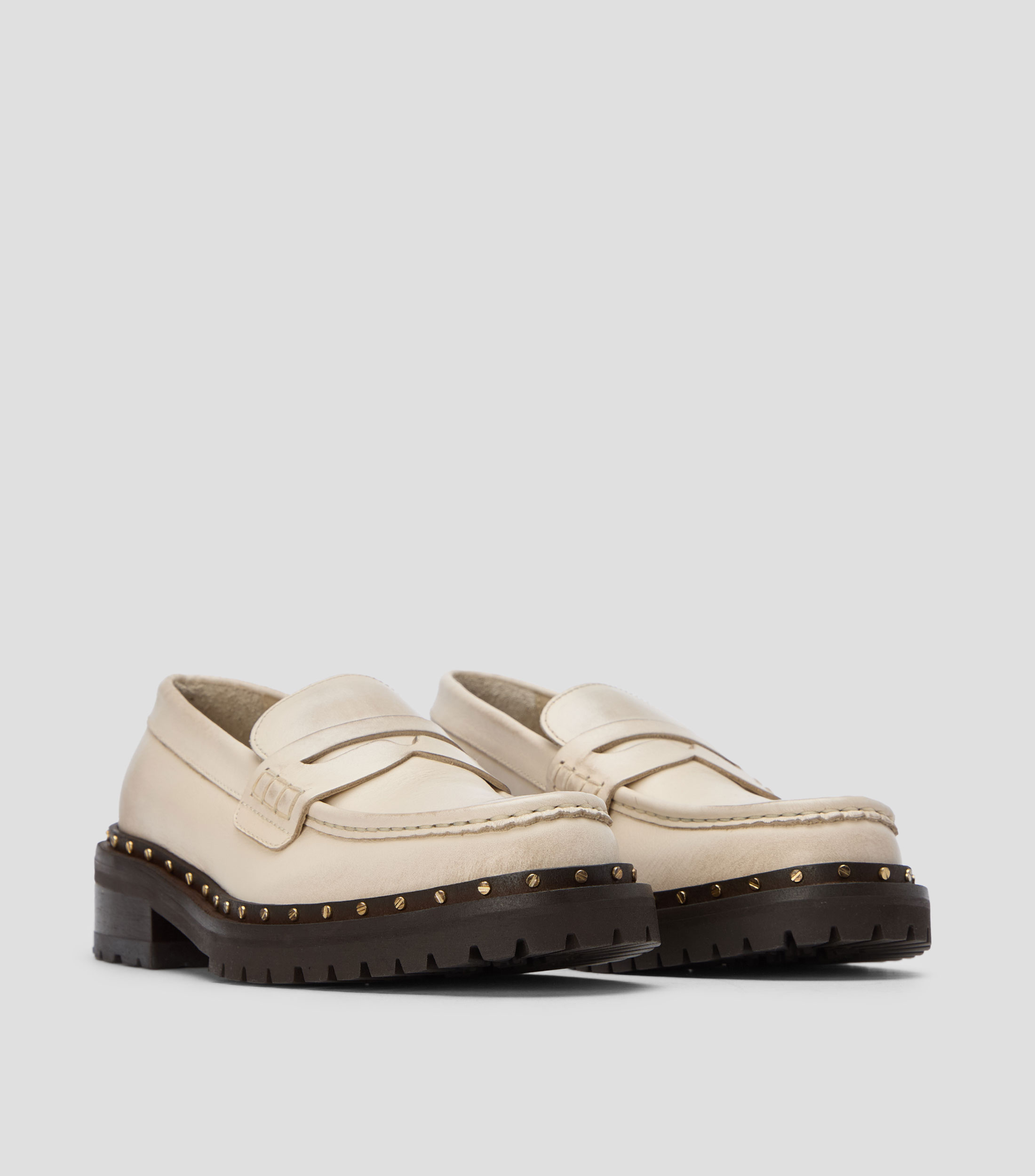 Mocasines de plataforma Chunky Loafer en piel Mujer