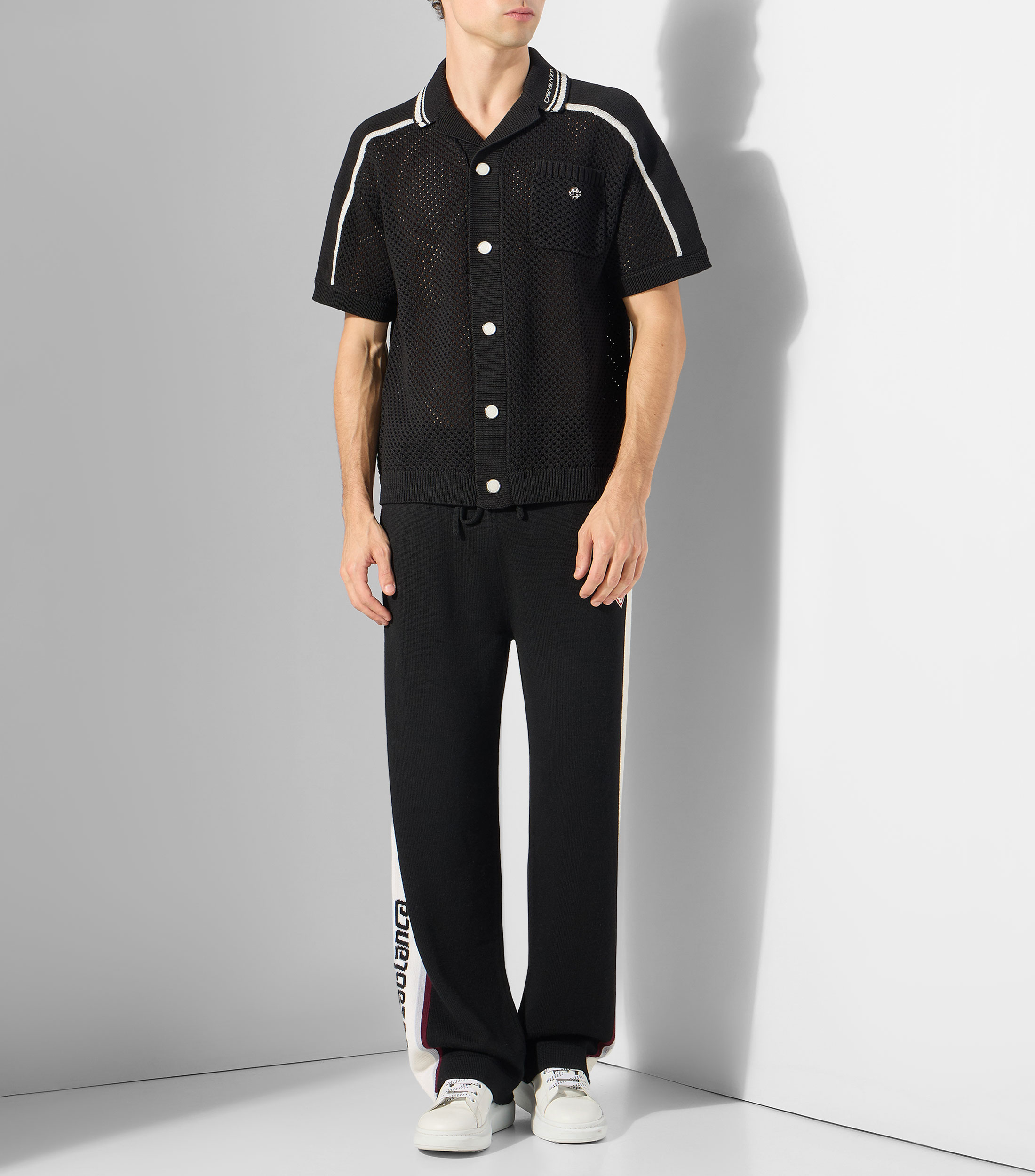 Camisa lisa con manga corta Hombre