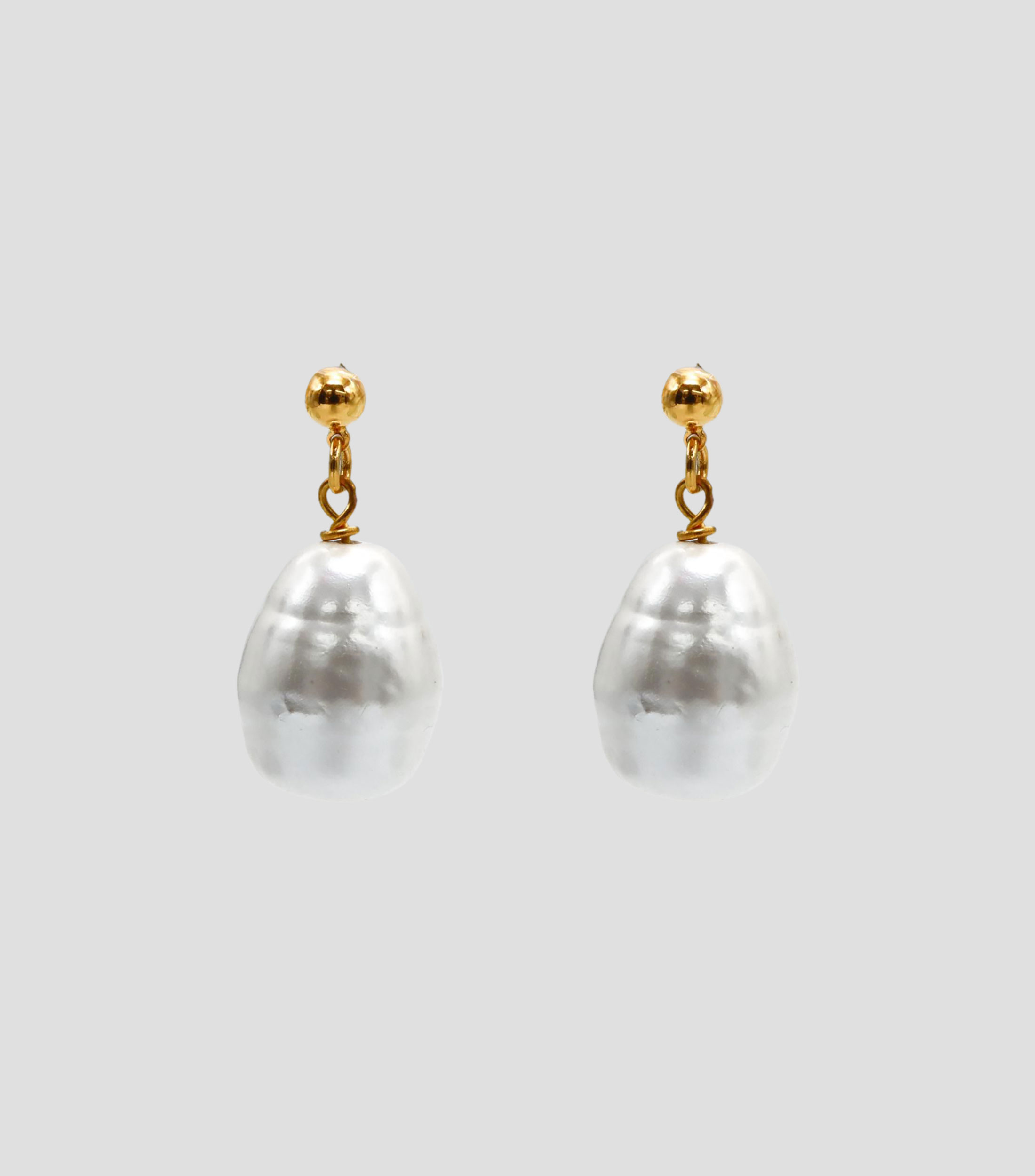 Aretes con perla Mujer
