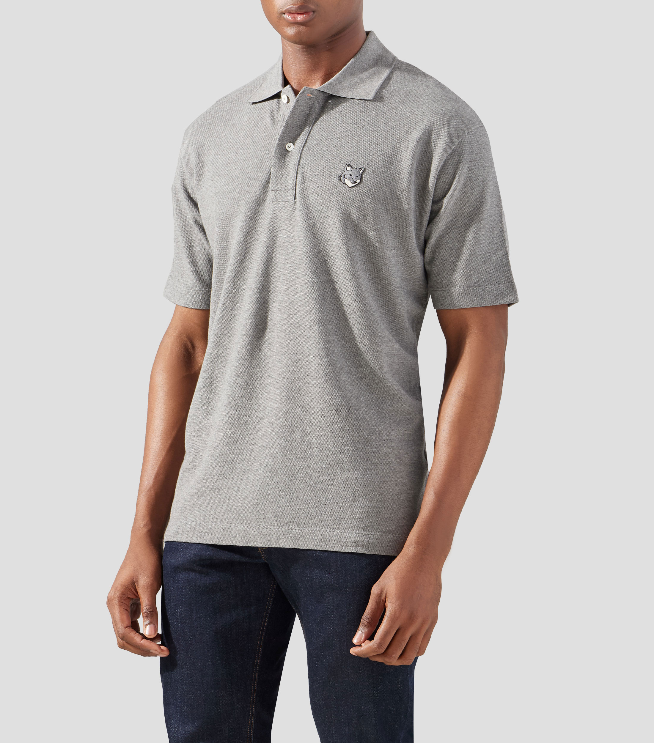Playera tipo polo manga corta lisa Hombre