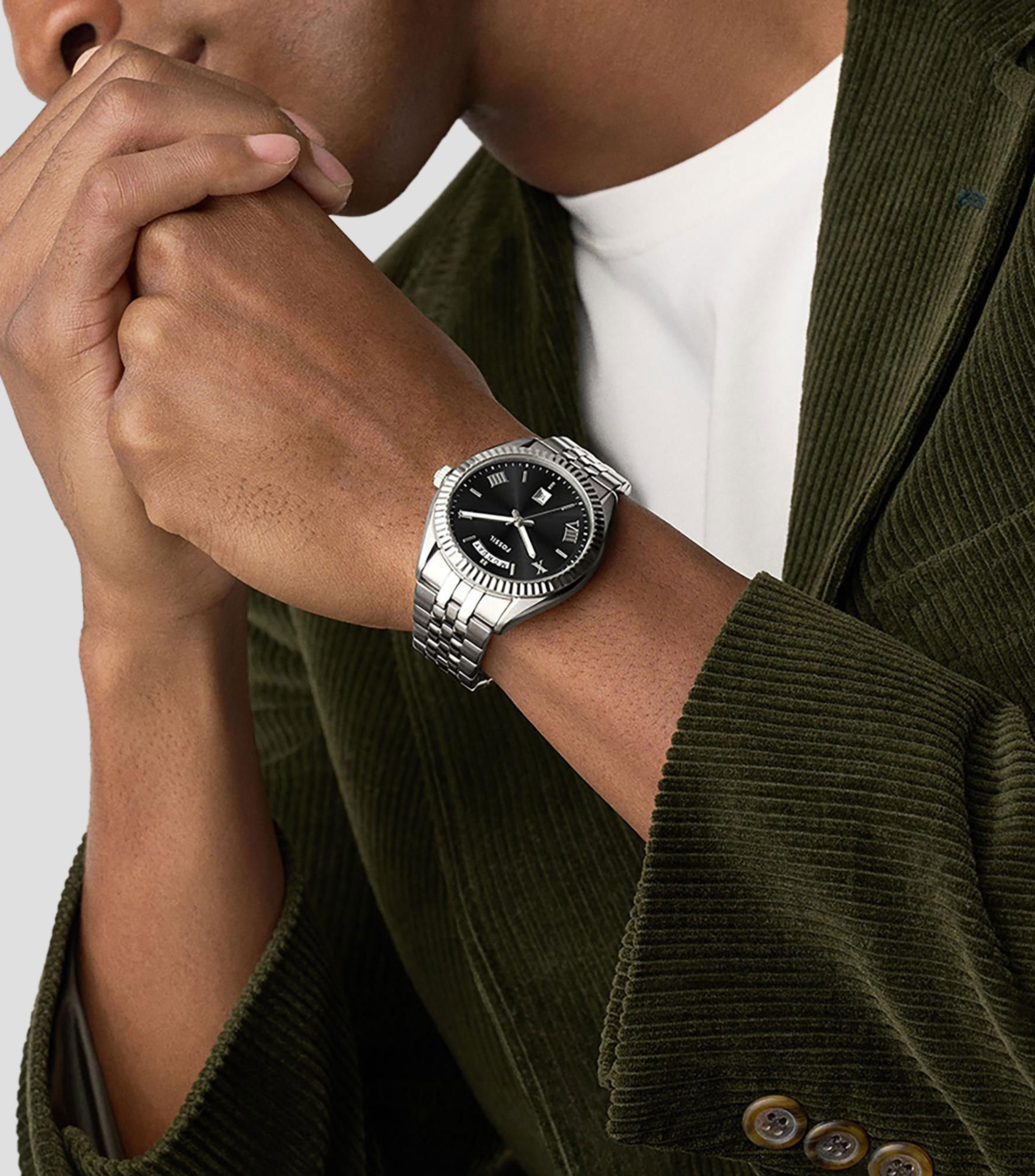 Reloj para hombre Campbell casual, plateado