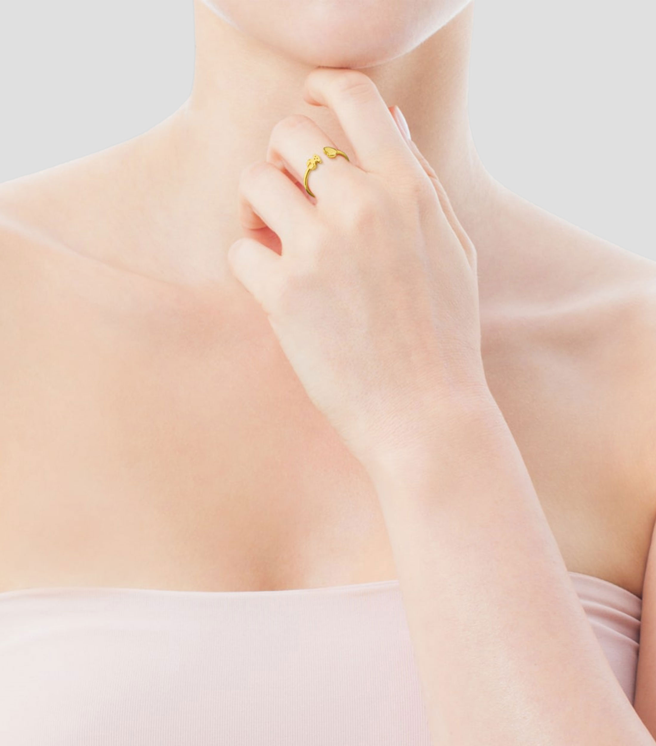 Anillo abierto en oro amarillo 18 kilates Sweet Dolls con osos Mujer Talla: 6.5