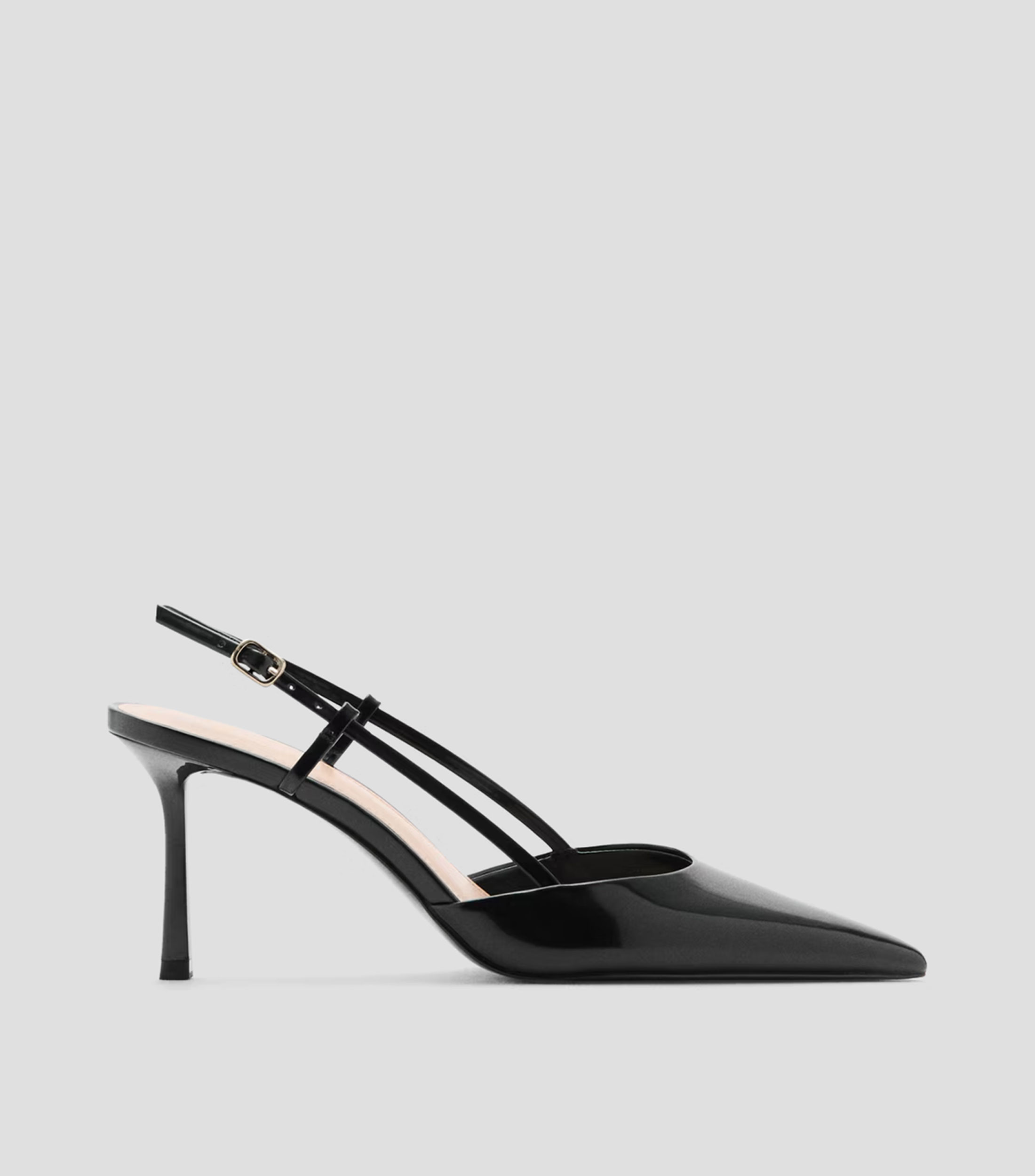 Zapatillas slingback con tacón alto y delgado Mujer