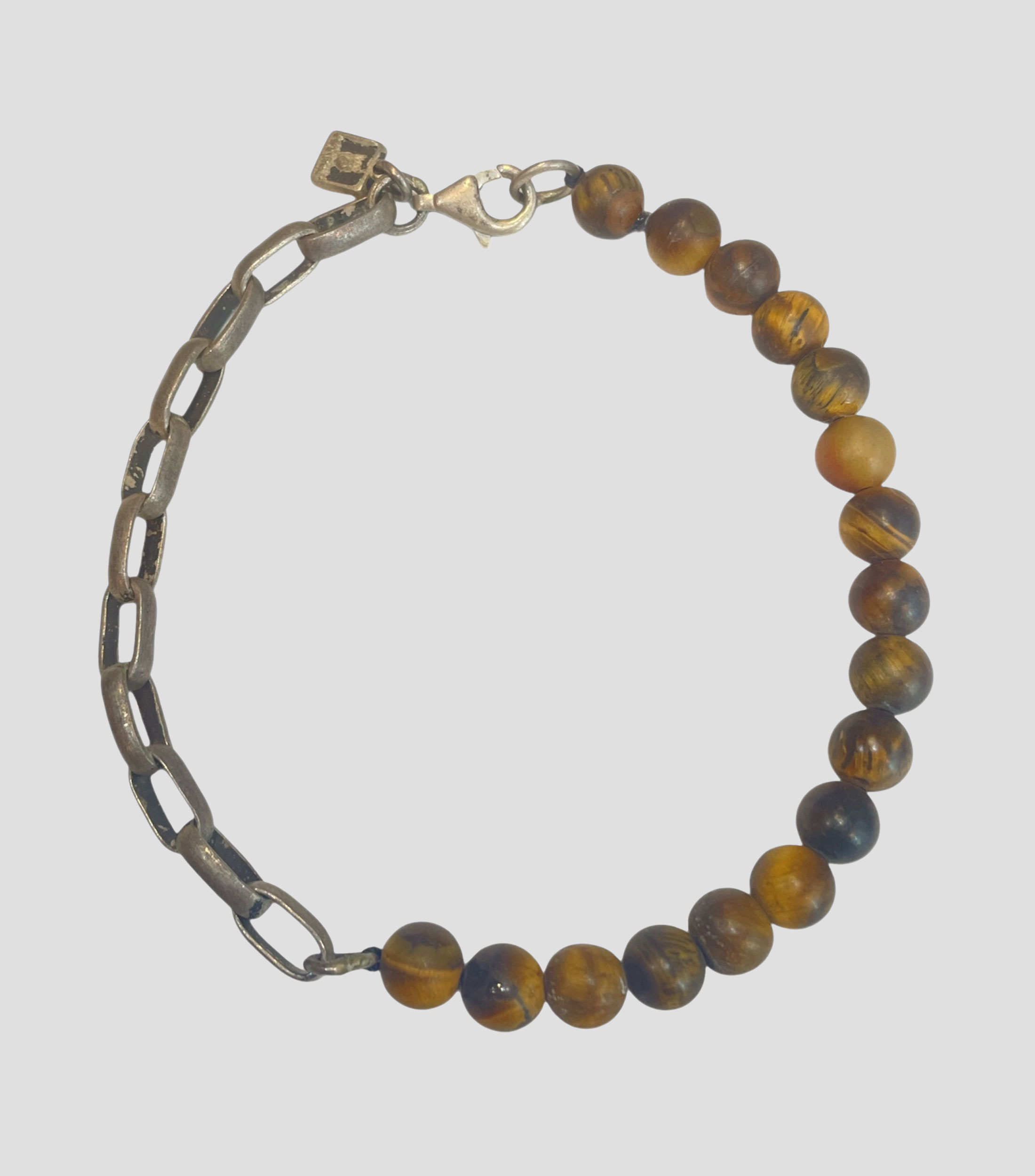 Pulsera en plata .925 Tiger Eye Matte Unisex