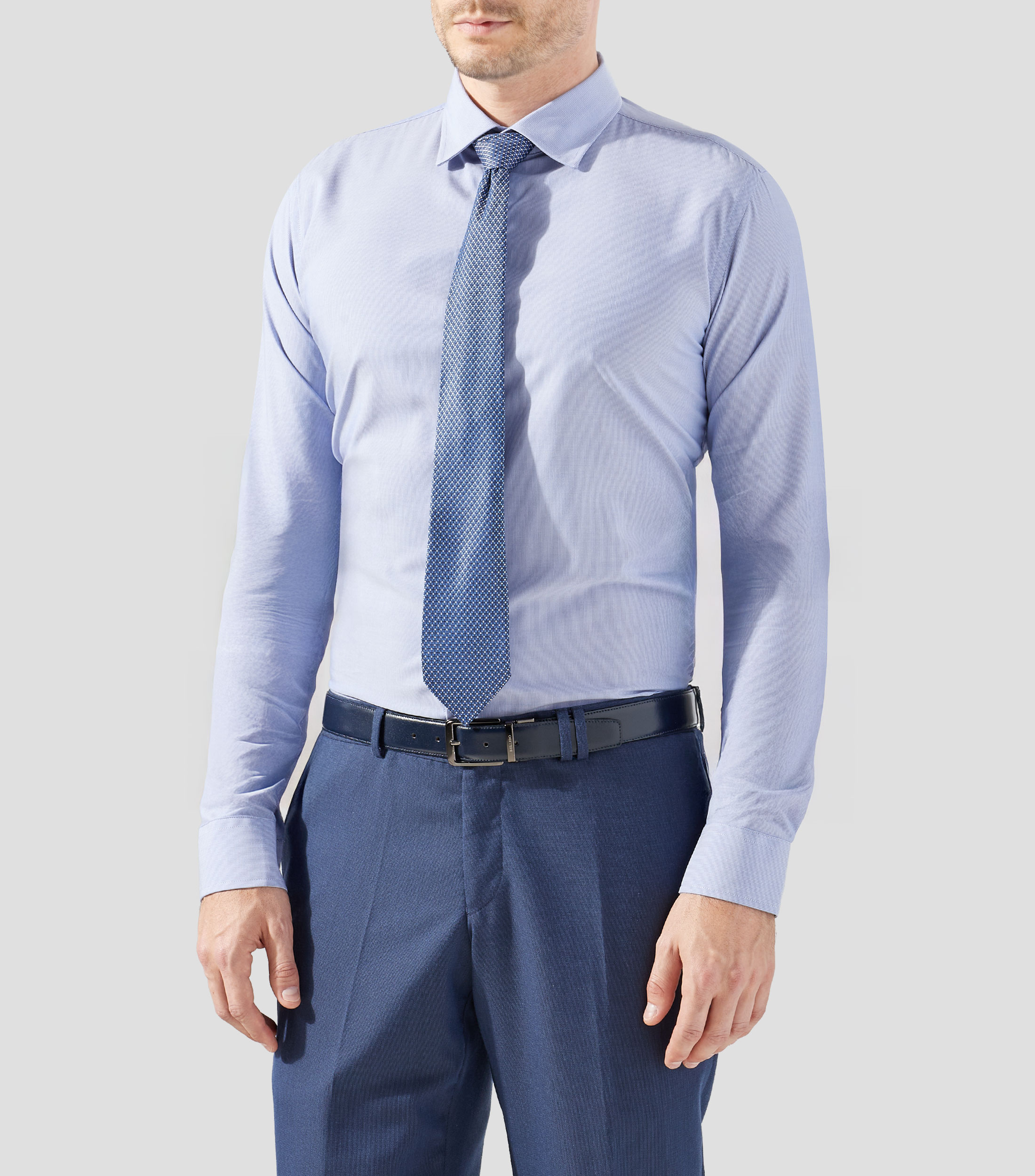 Camisa de rayas manga larga Hombre