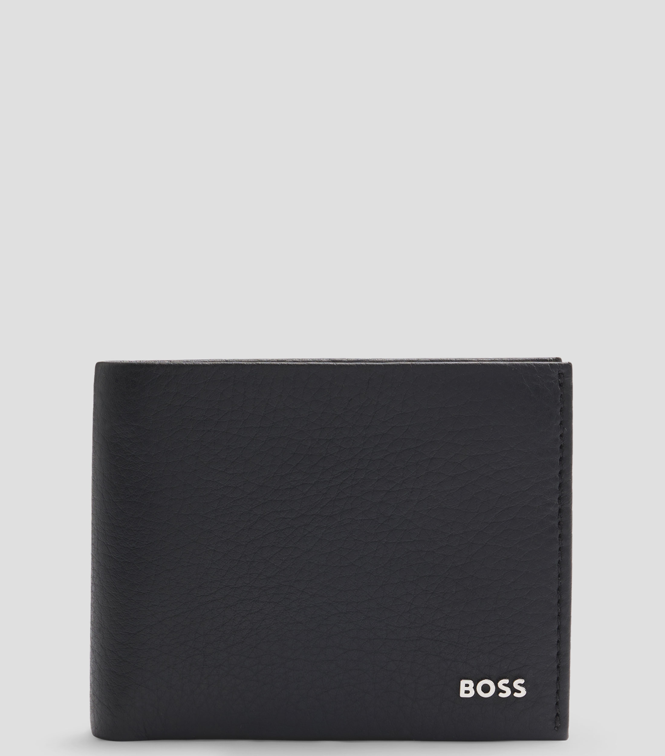 Cartera de piel italiana con letras del logotipo Hombre