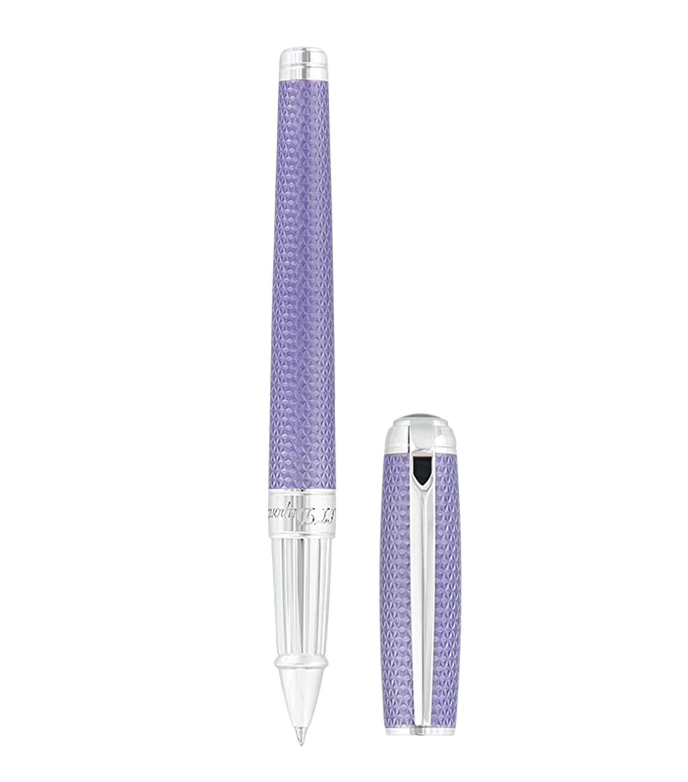 Stylo Roller S.T. Dupont Collection Saint-Germain - Plaqué Argent - Occasion De Luxe