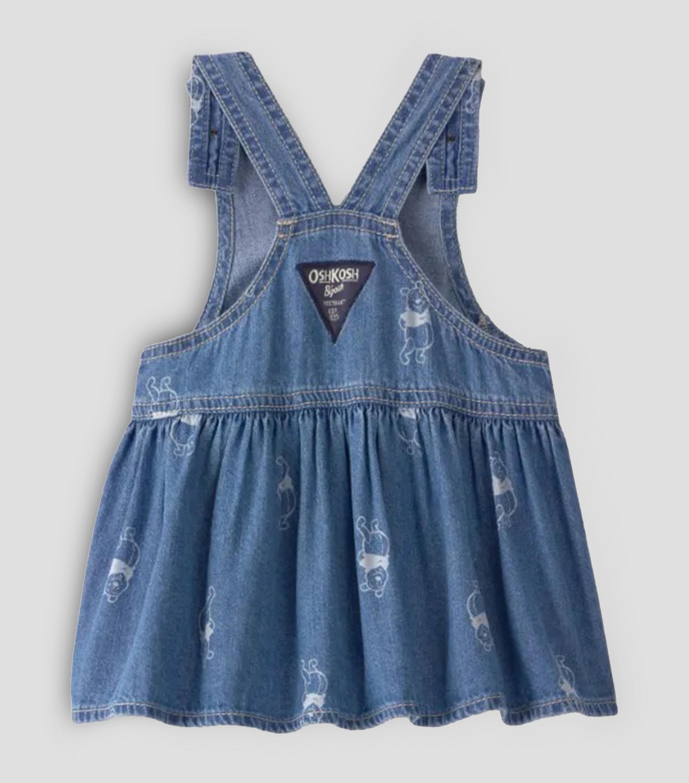Overol tipo vestido estampado Bebé