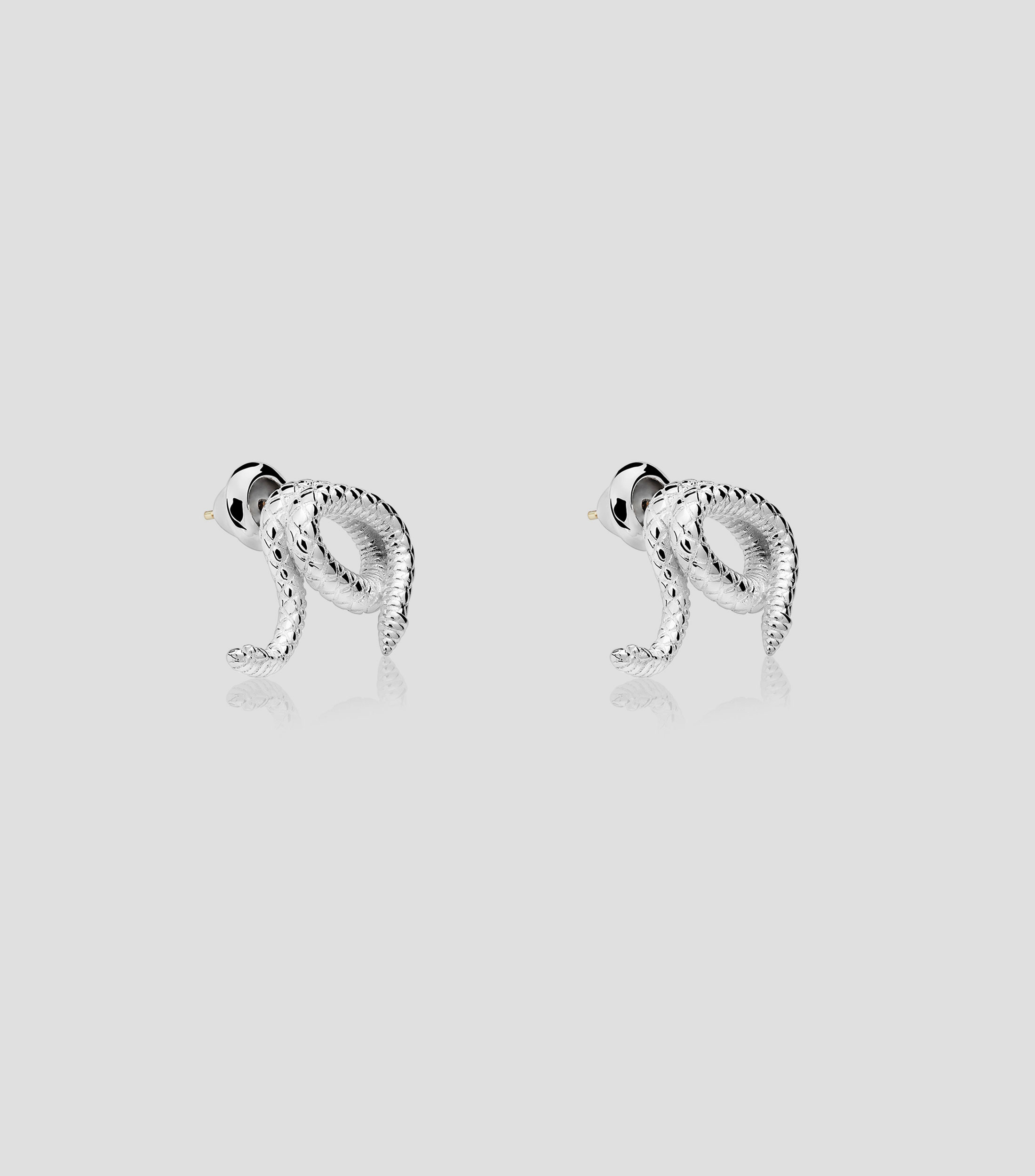 Aretes en plata Serpiente Mujer