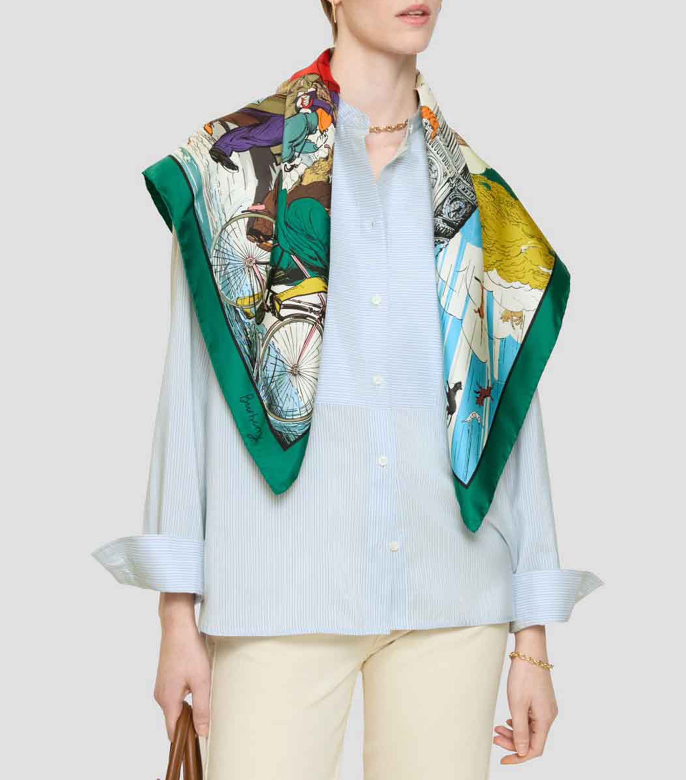 Pañuelo multicolor con estampado Unisex