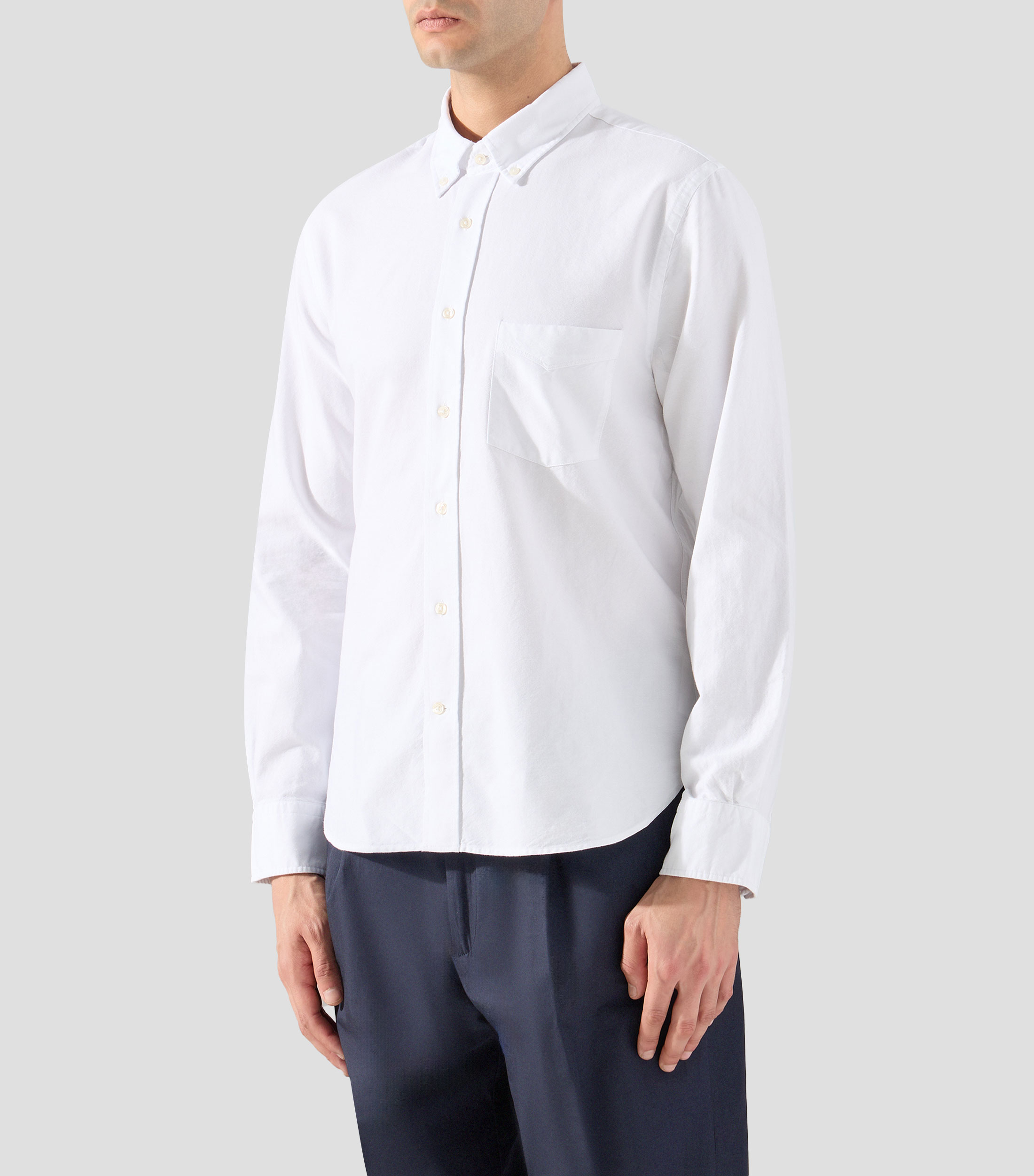 Camisa lisa manga larga Hombre