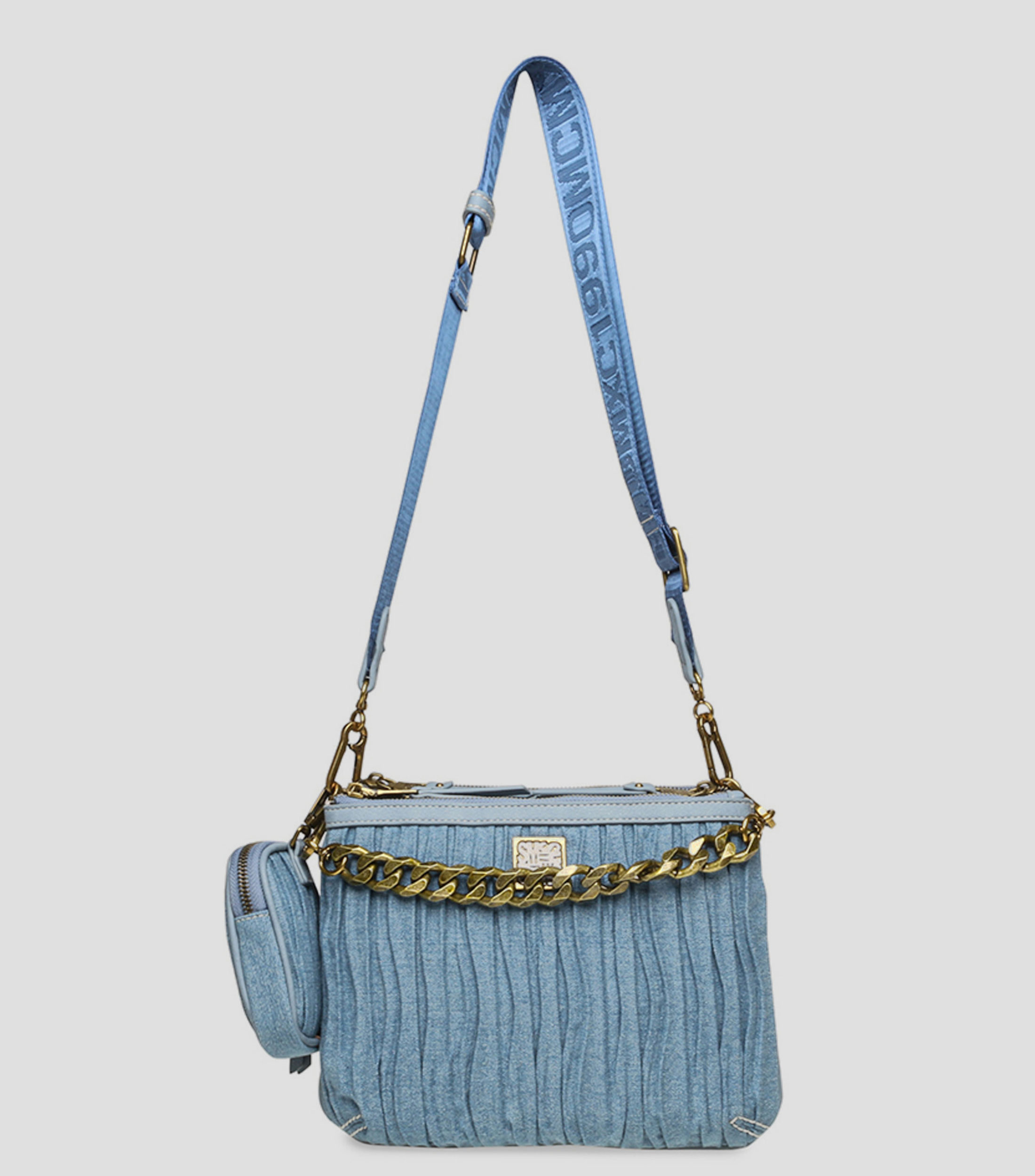 Bolsa crossbody plisada Mujer