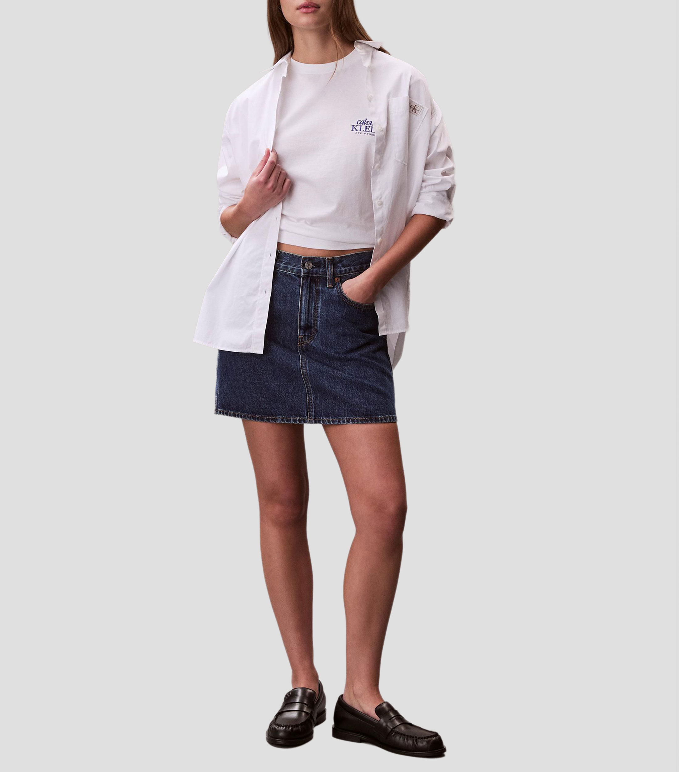 Playera cuello redondo manga corta lisa Mujer