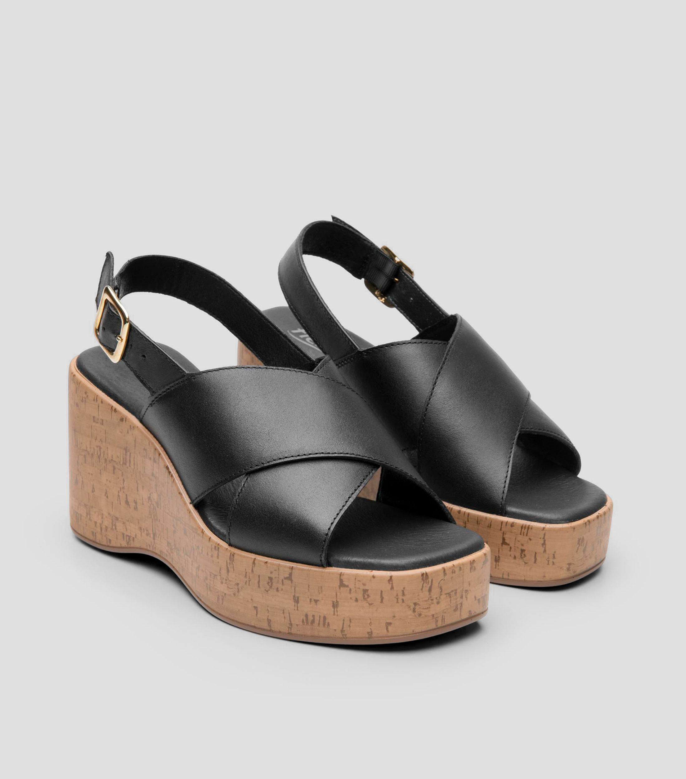Sandalias con tacón alto de cuña Geraldinne Mujer