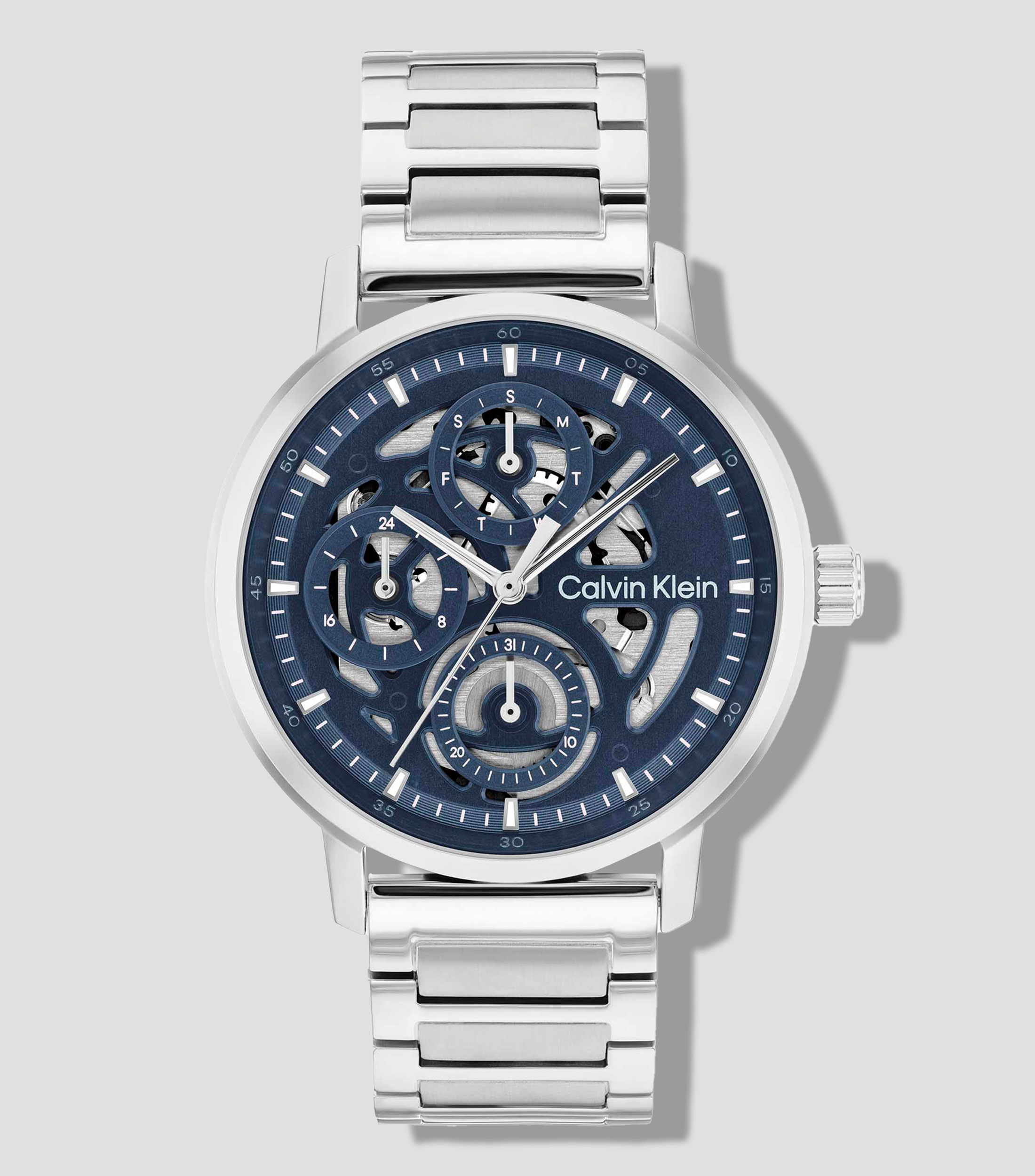 Reloj para Hombre Gauge casual plateado