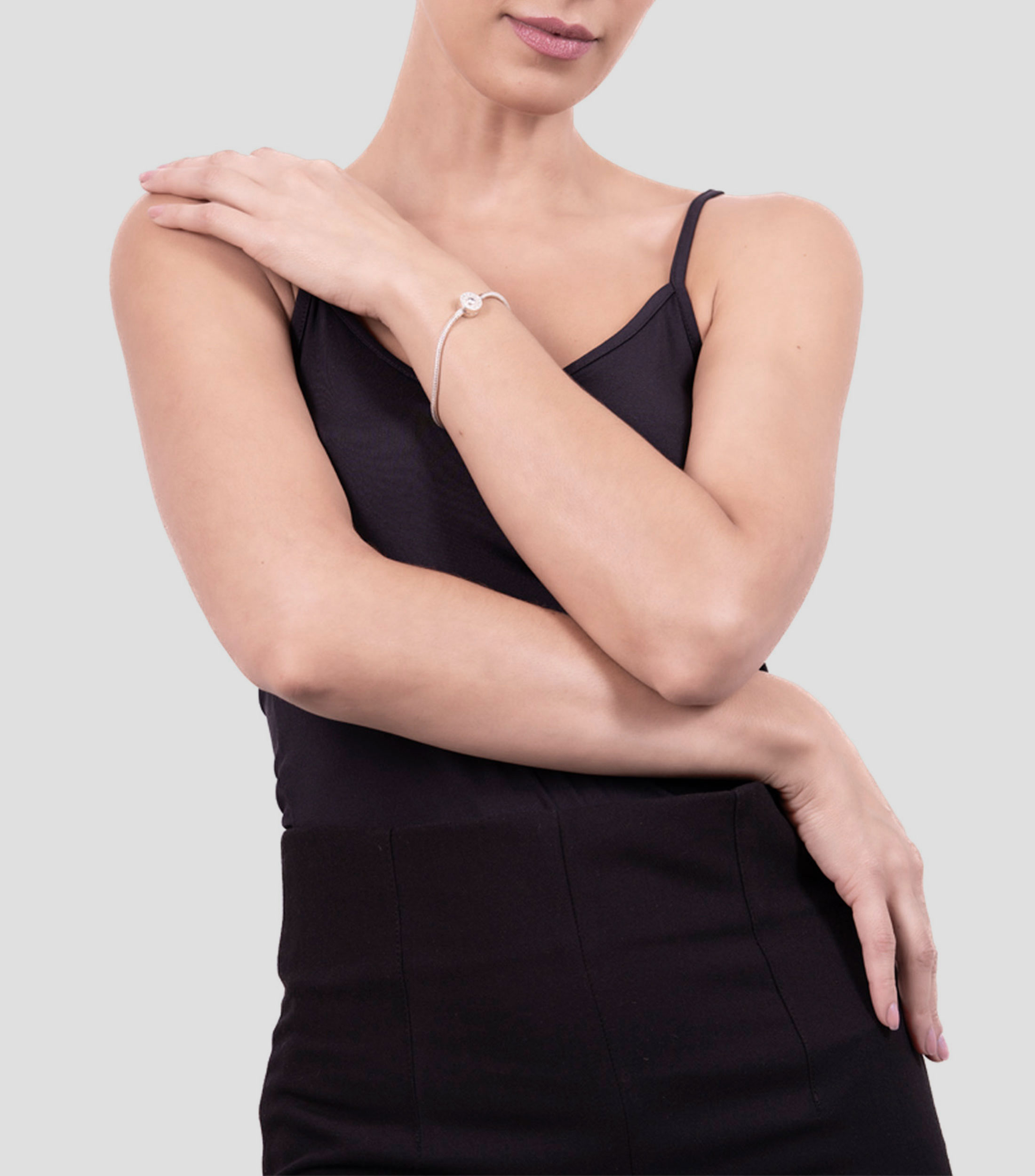 Brazalete en plata Yakkun Mujer