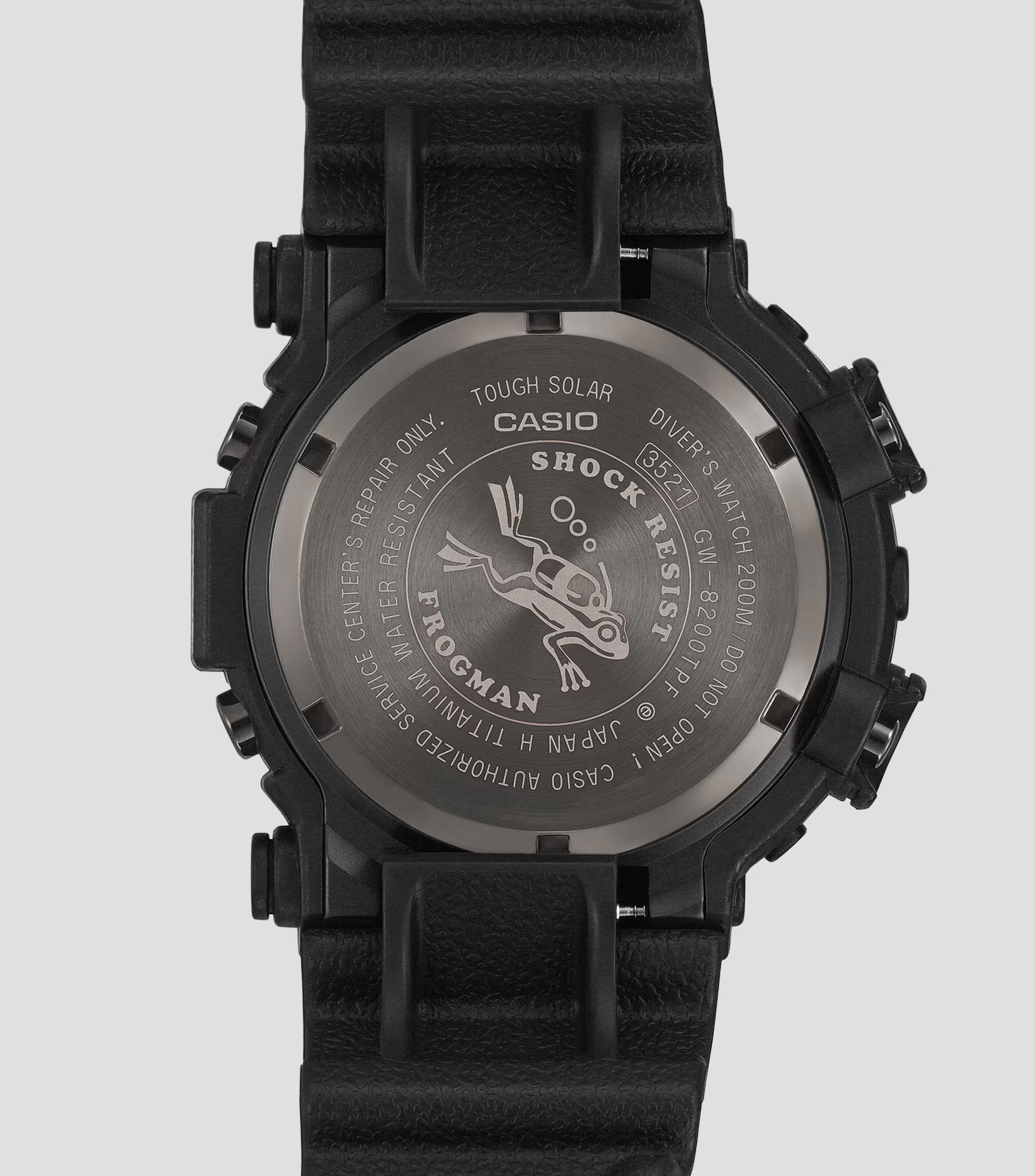Reloj para Hombre G-Shock Frogman GW-8200TPF-1CR Deportivo Negro, Verde fluorescente