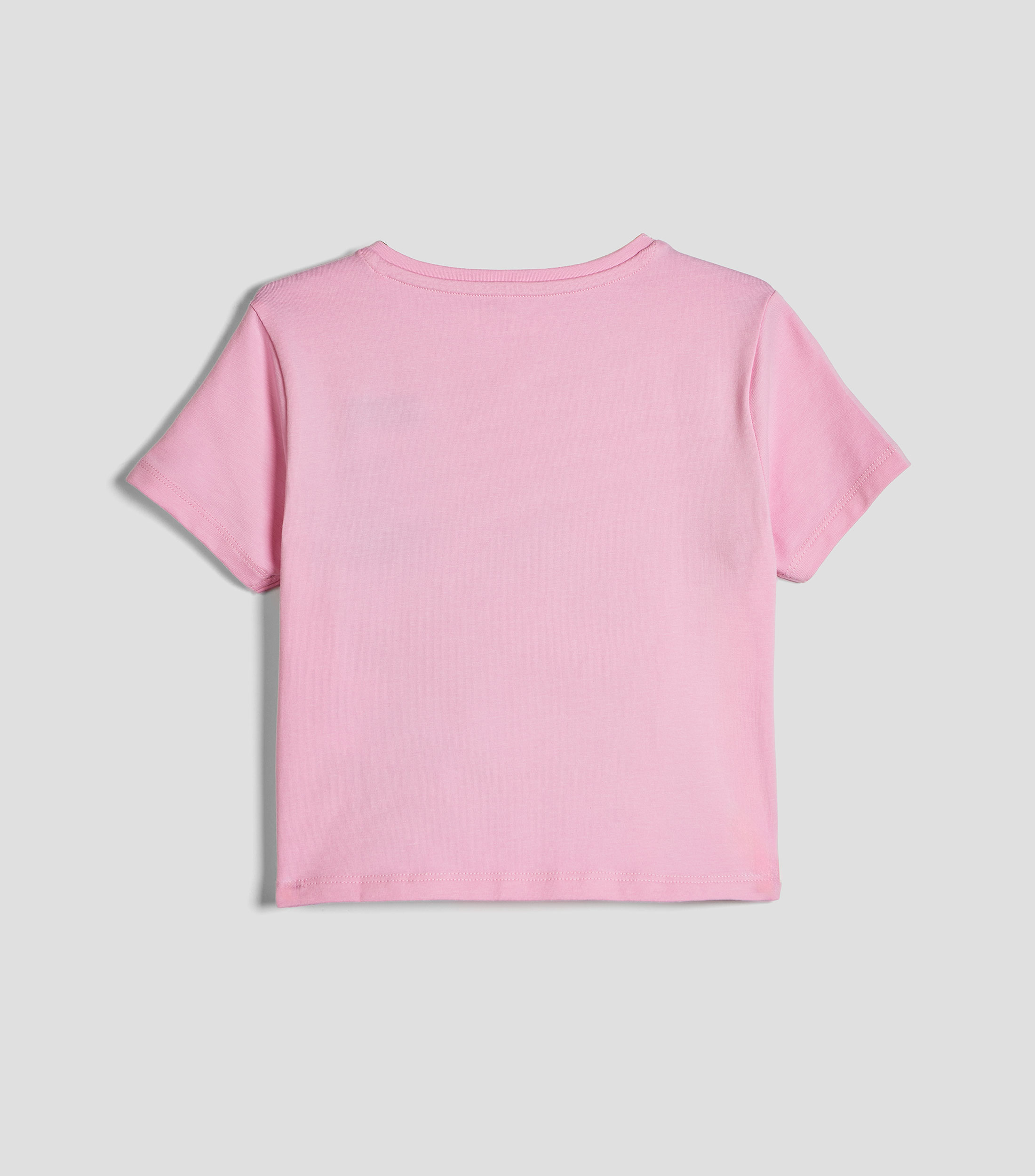Playera cuello redondo manga corta con estampado Niña