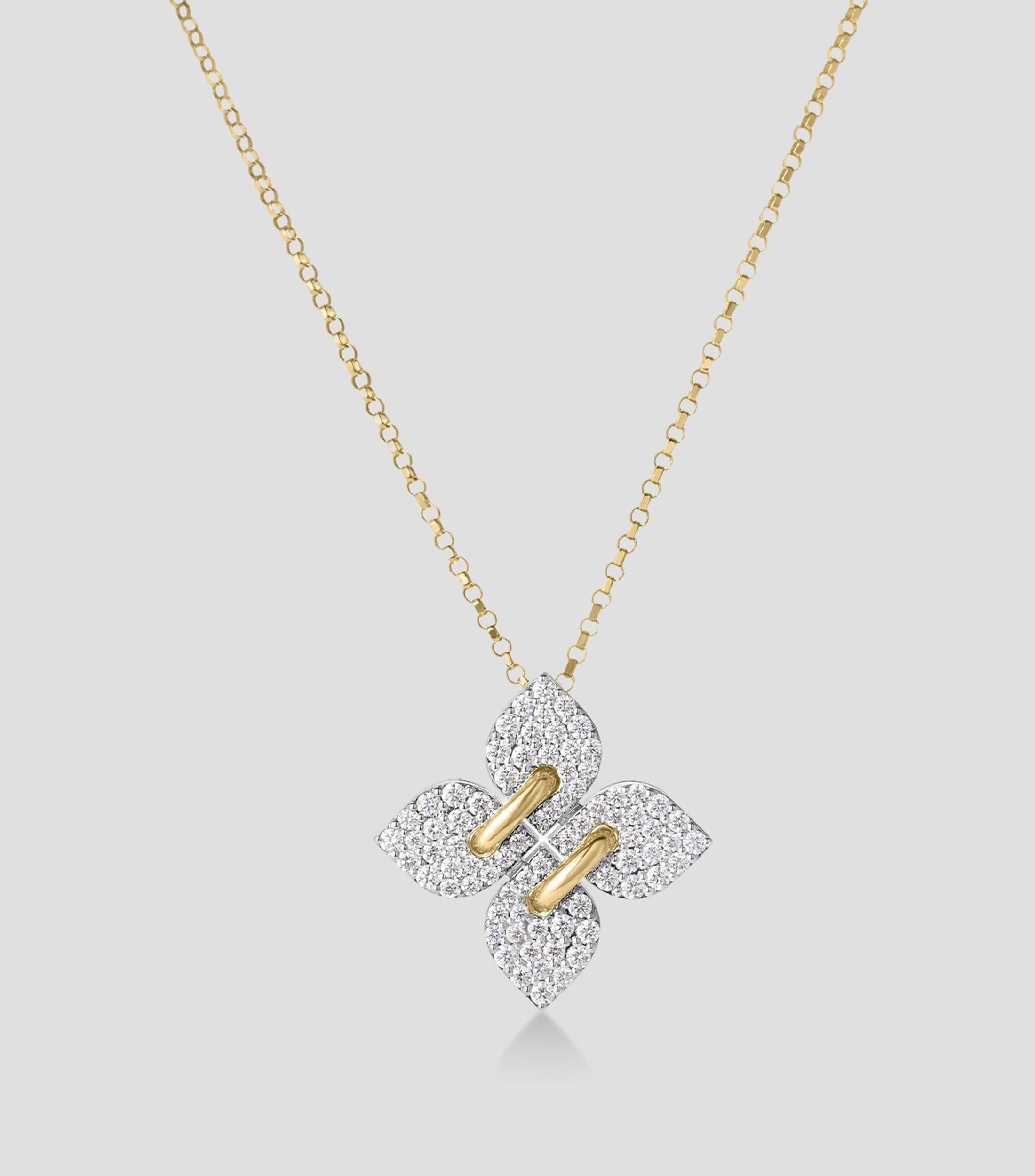 Collar en Oro amarillo de 18 Kilates con diamantes Love in Verona Mujer
