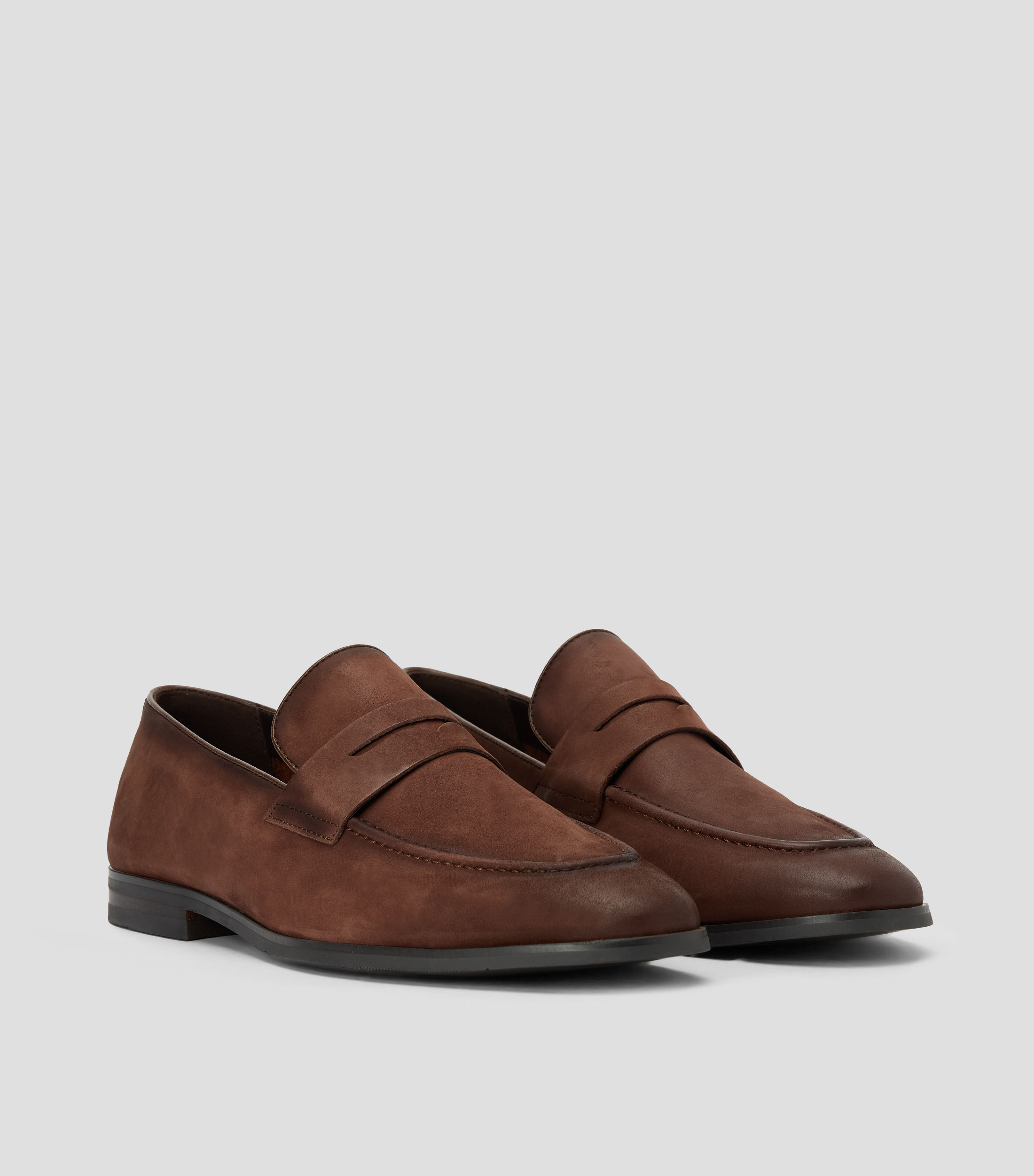 Mocasines Kristof en piel vacuna lisos Hombre
