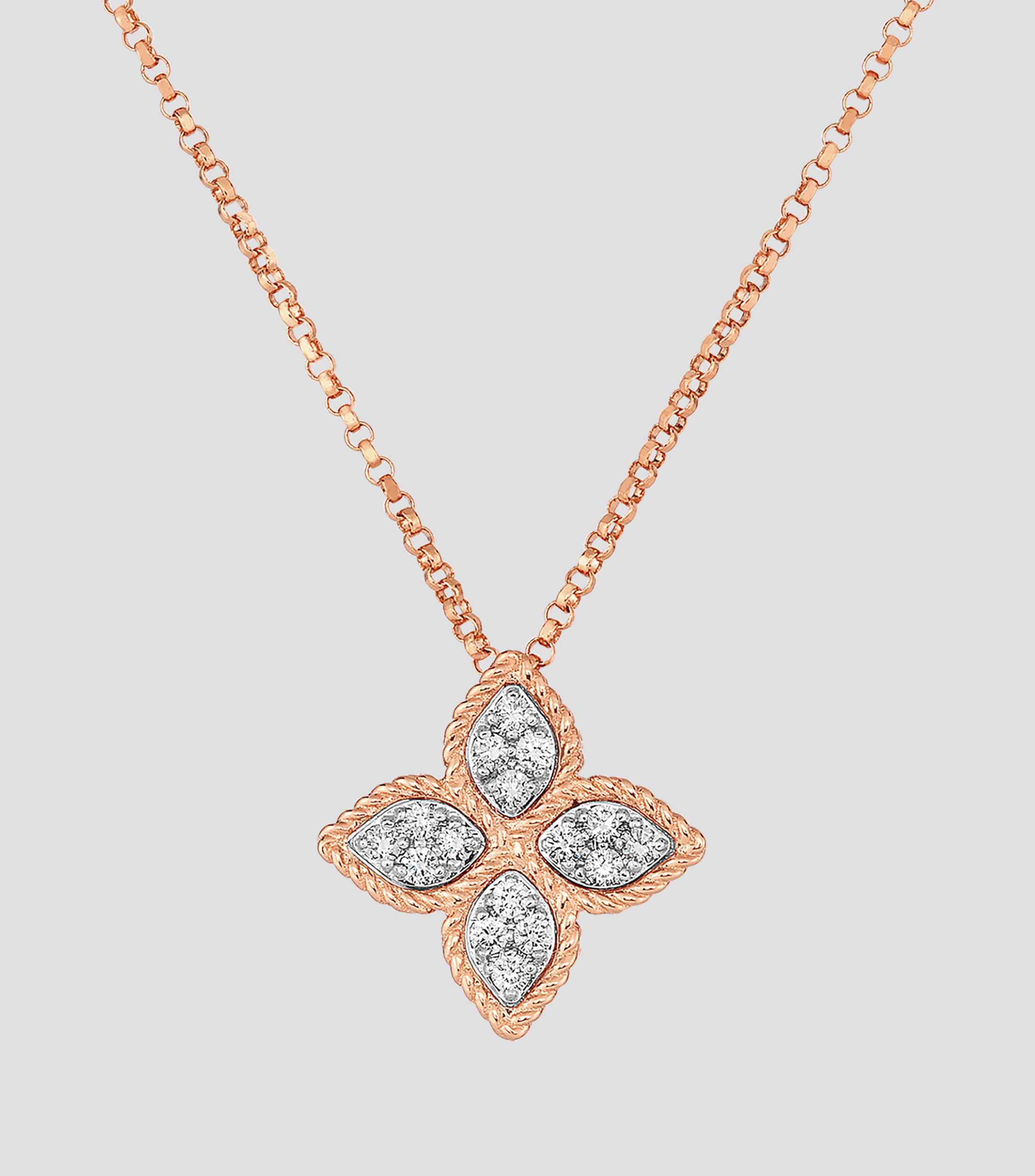 Collar en oro rosa de 18 kilates Princess Flower Mujer