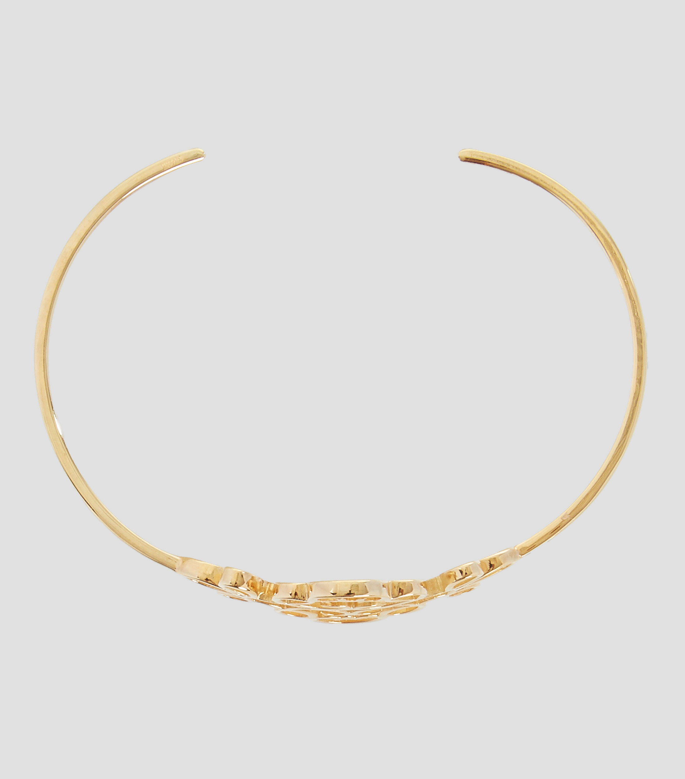 Brazalete ajustable en plata Mujer