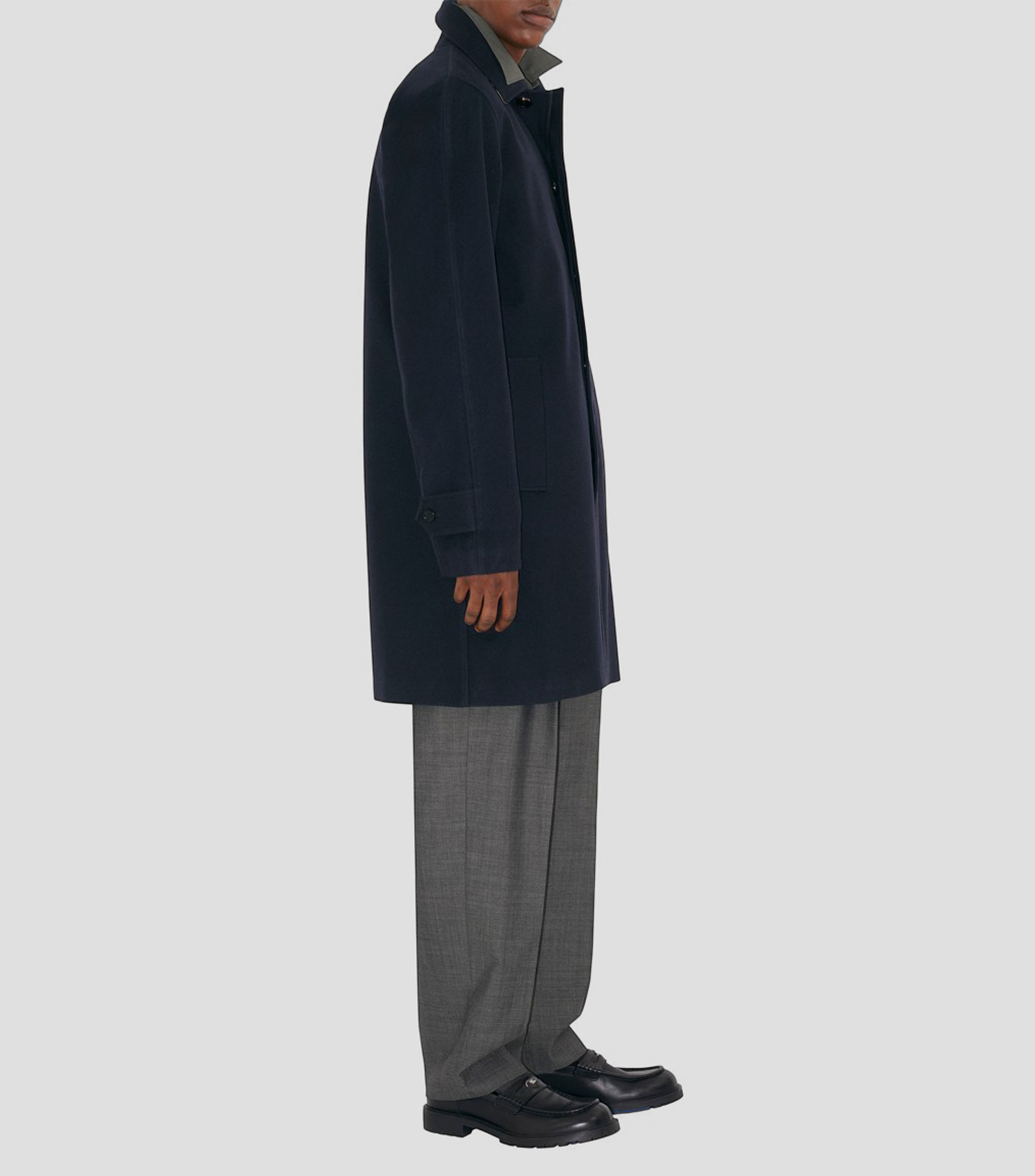 Abrigo midi liso Hombre