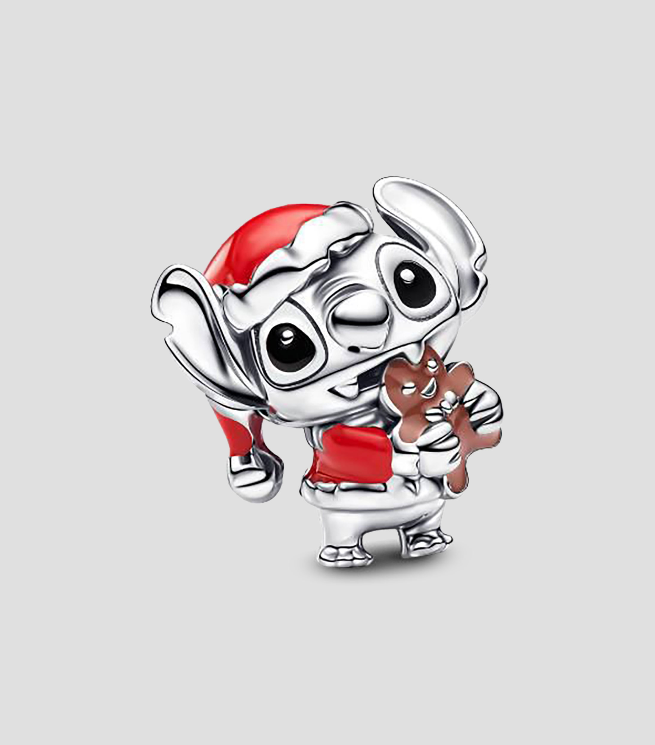 Charm de Stitch navideño en plata .925 Mujer