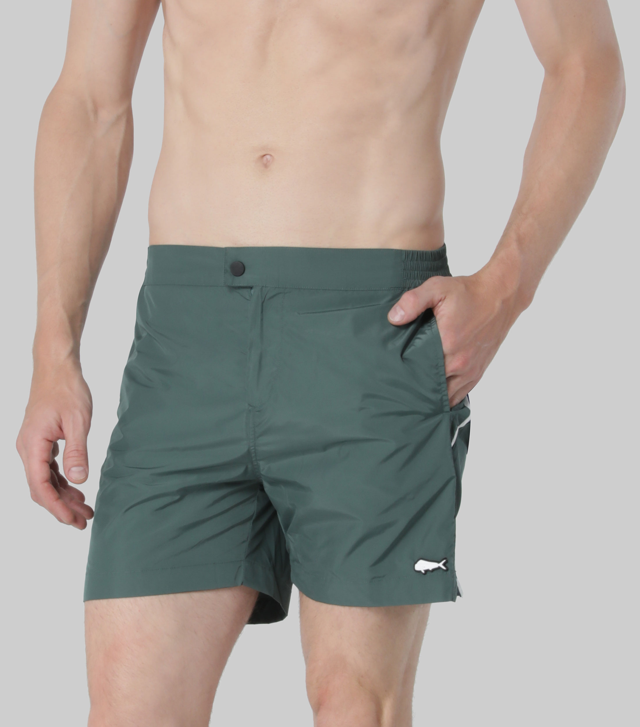 Traje de bano corto liso Hombre
