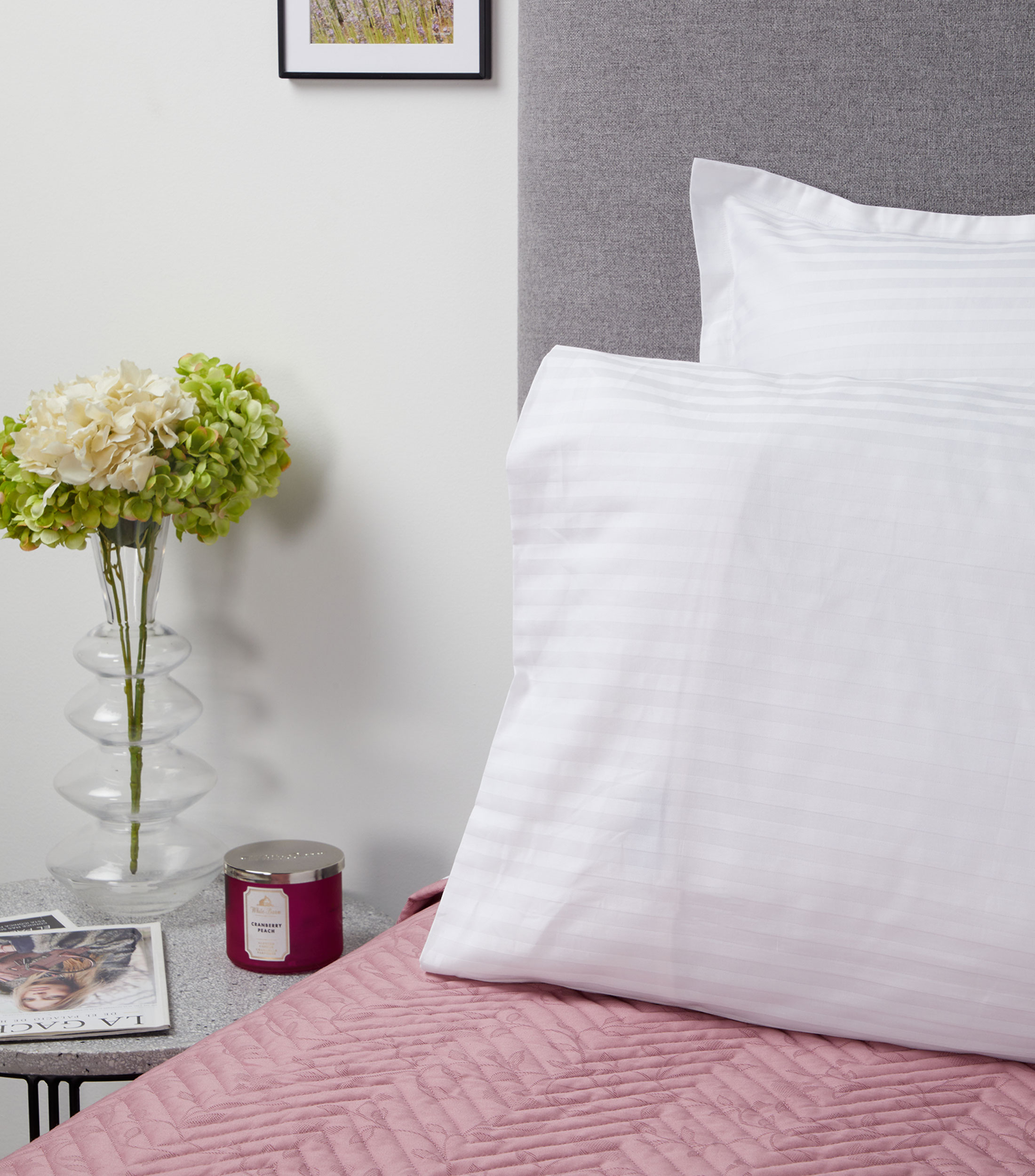 Funda Decorativa para almohada Estándar en algodón Glaciar blanca