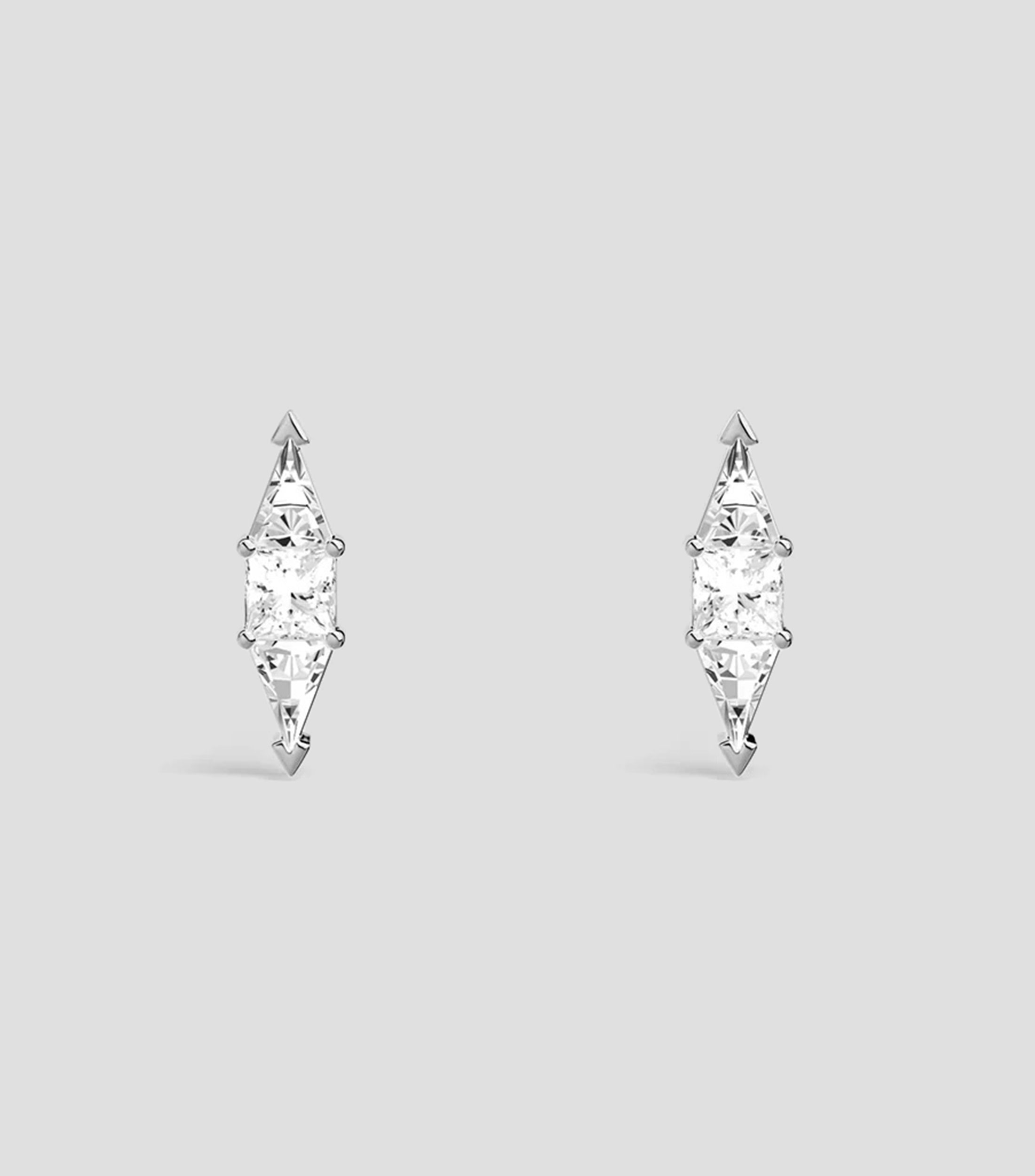 Aretes en plata de ley con circonita Printemps Mujer