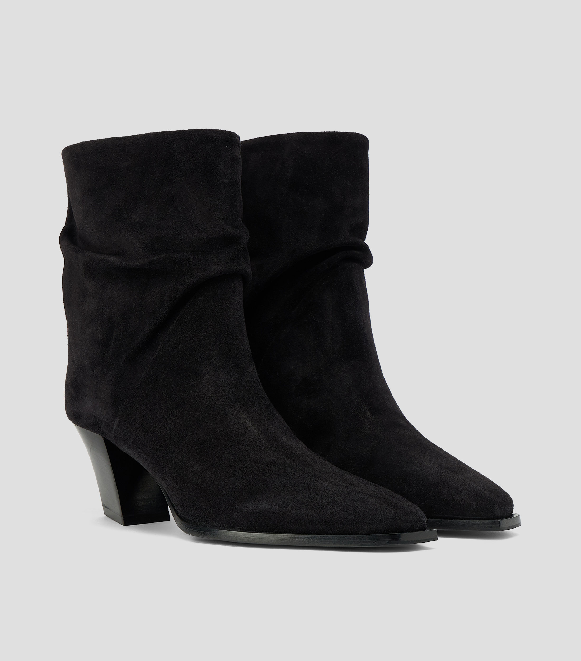 Botas vaqueras cortas Hart en piel con tacón bajo ancho Mujer