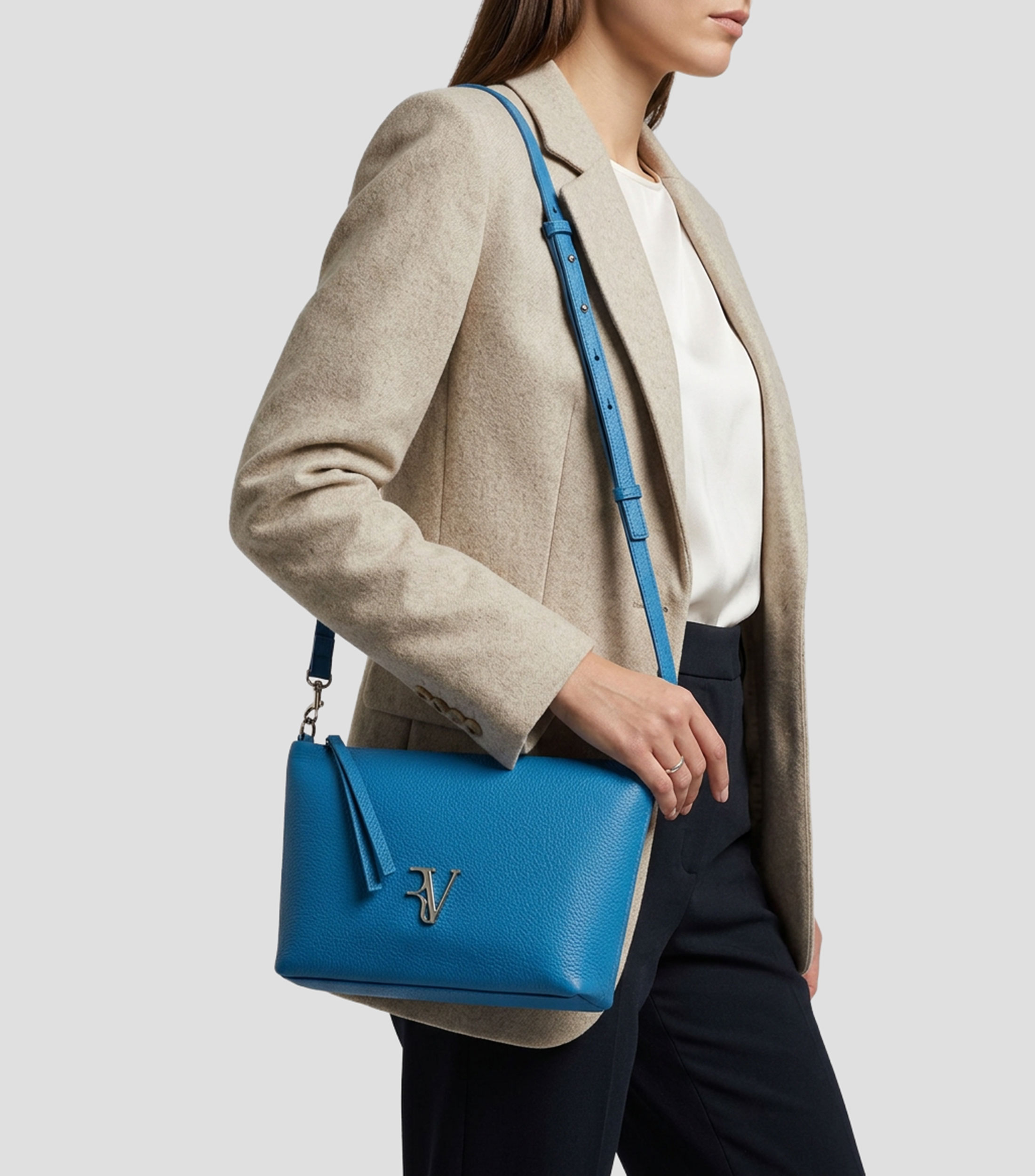 Bolsa Crossbody en piel vacuna Megan fantasía Mujer