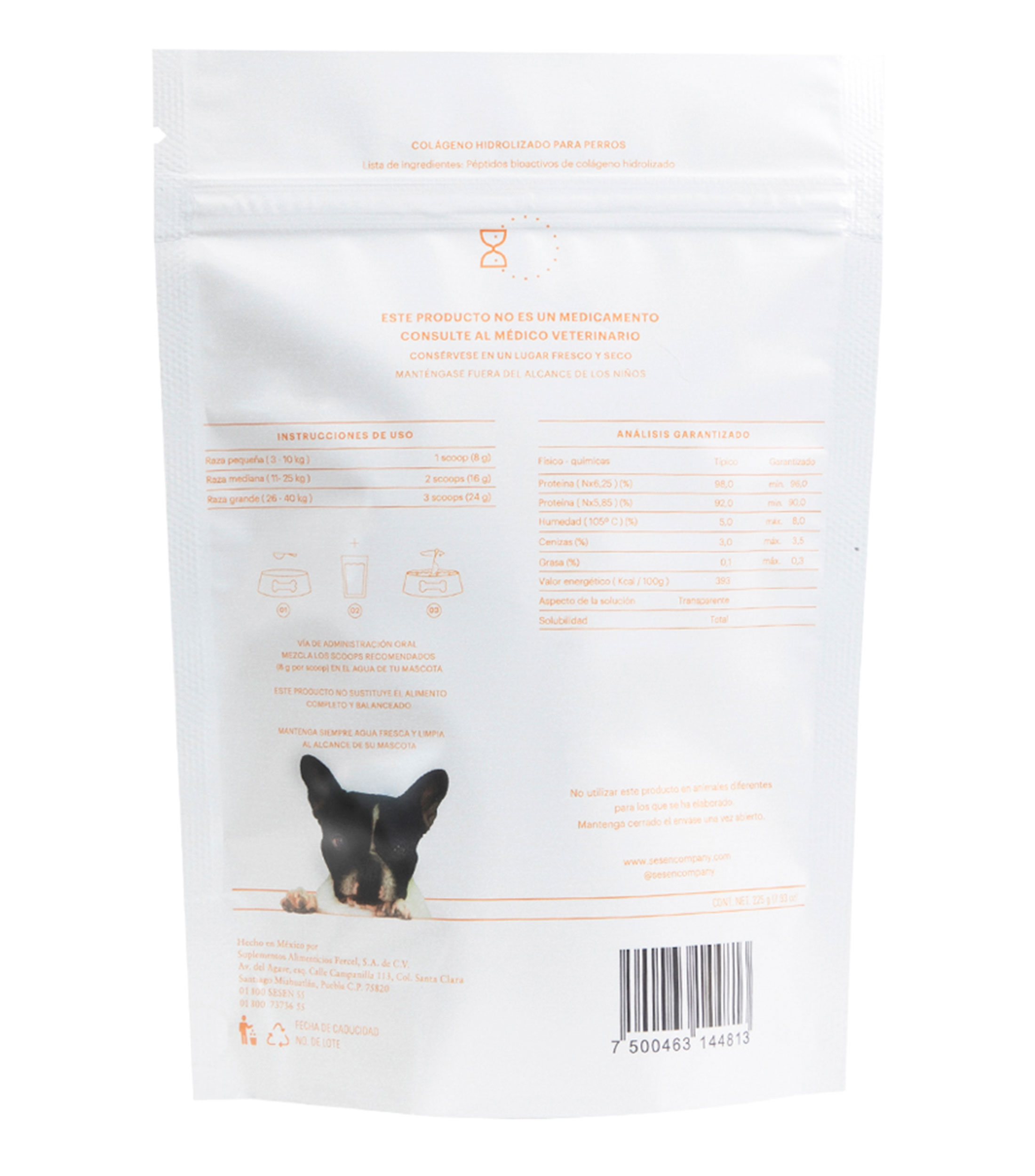 Colageno hidrolizado para Perros, 225 g