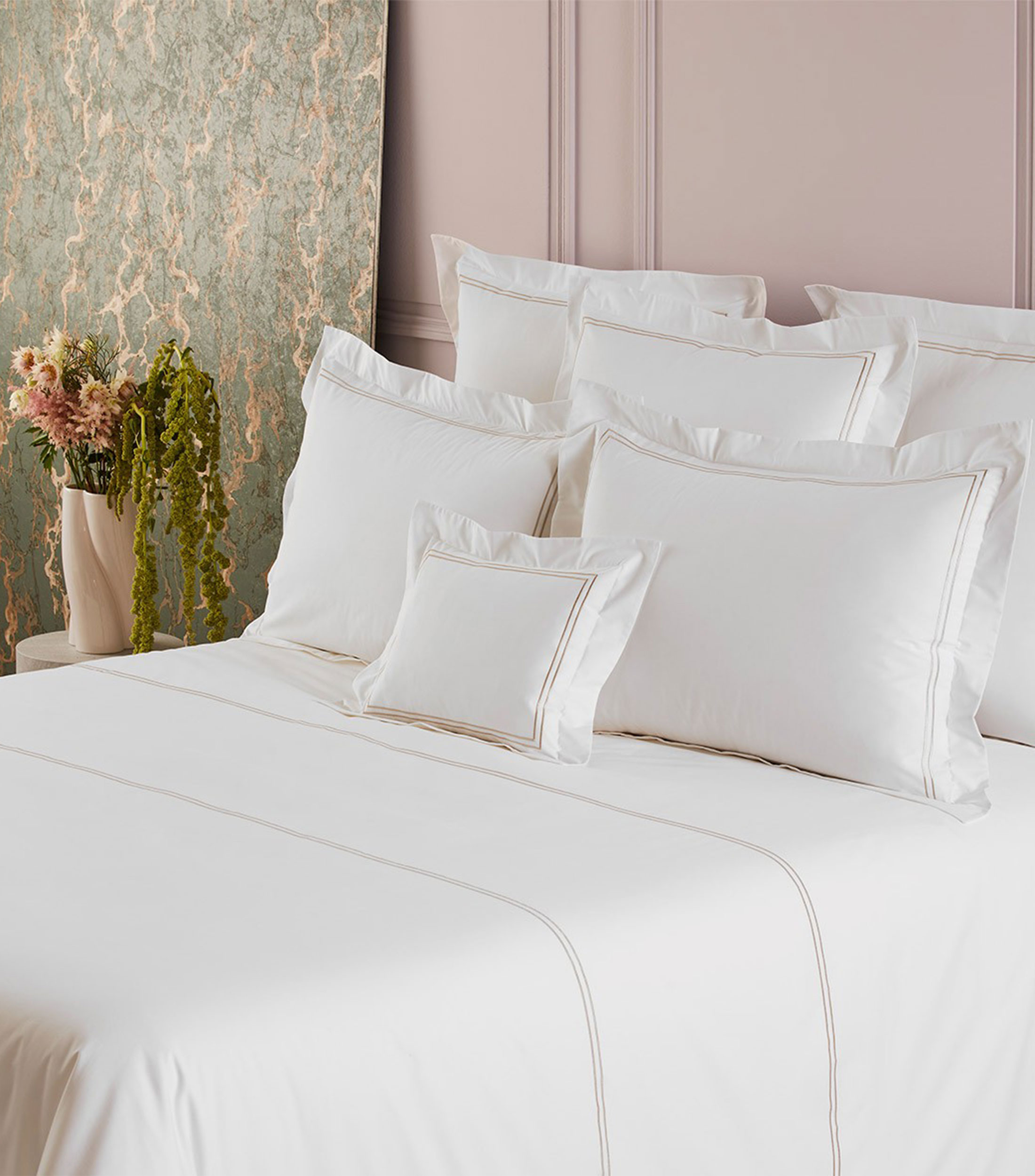 Sábana plana matrimonial/queen size en algodón Duo blanca