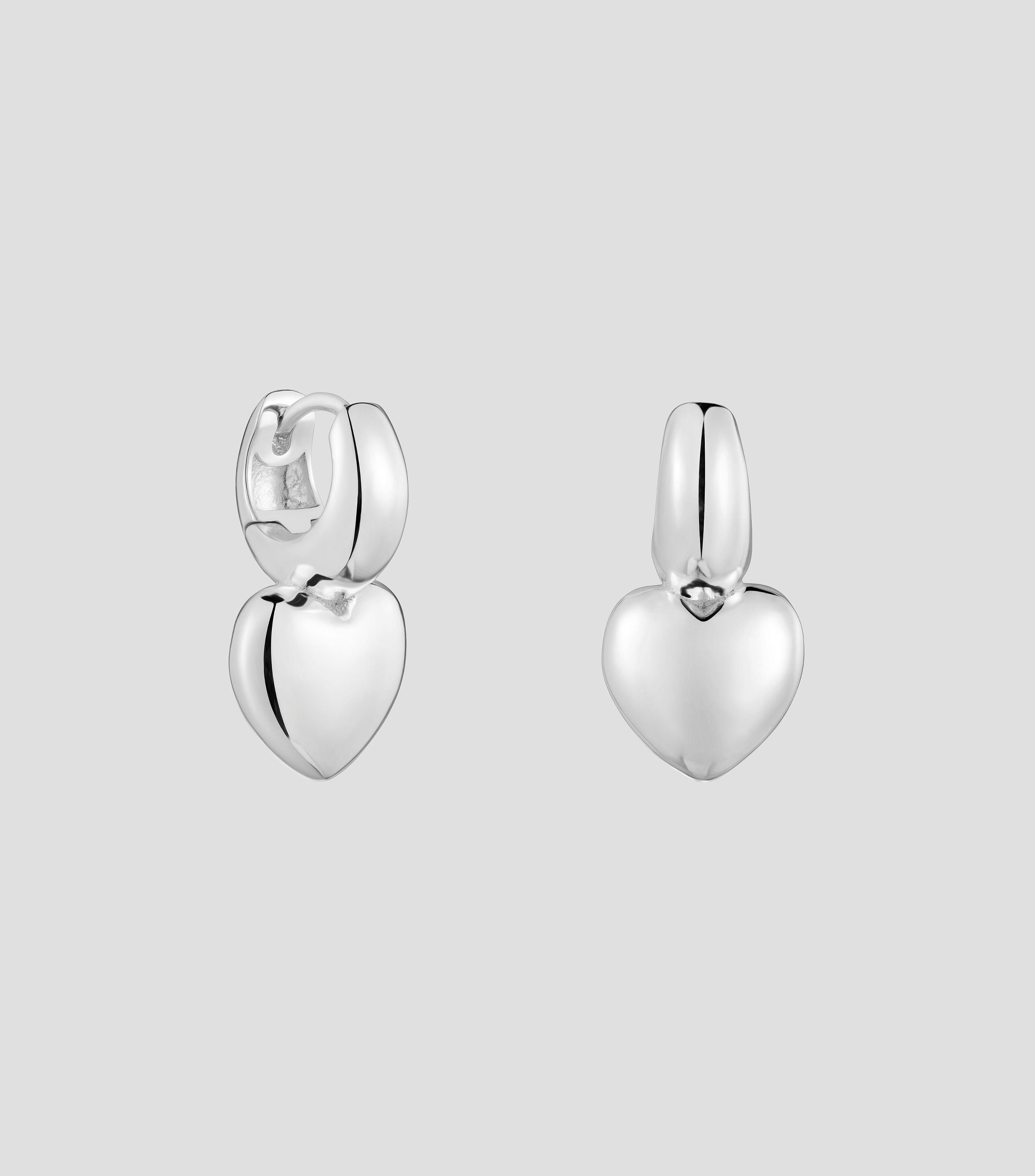Aretes en Plata Corazón Mujer
