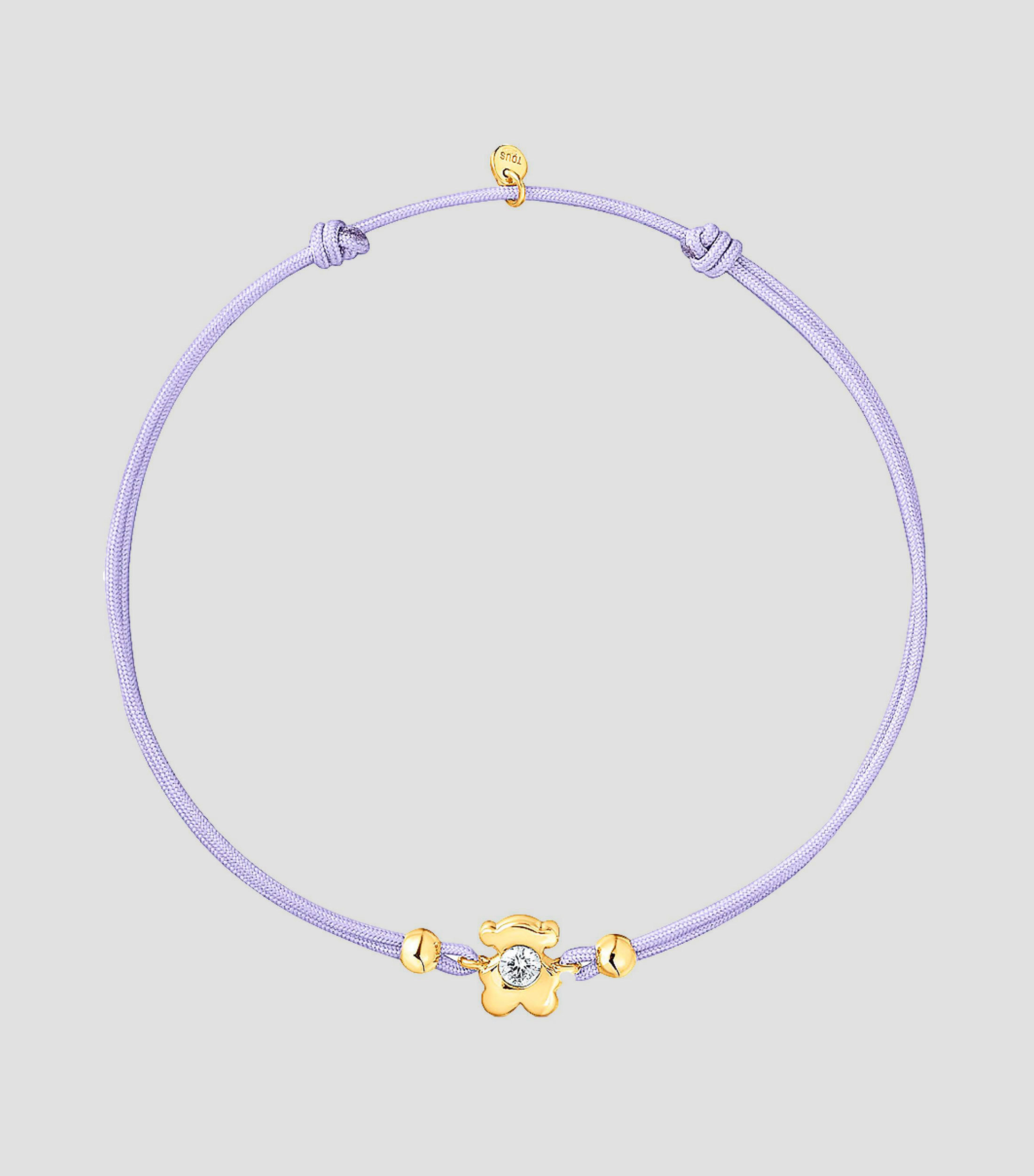 Pulsera en oro con motivo de oso Mujer