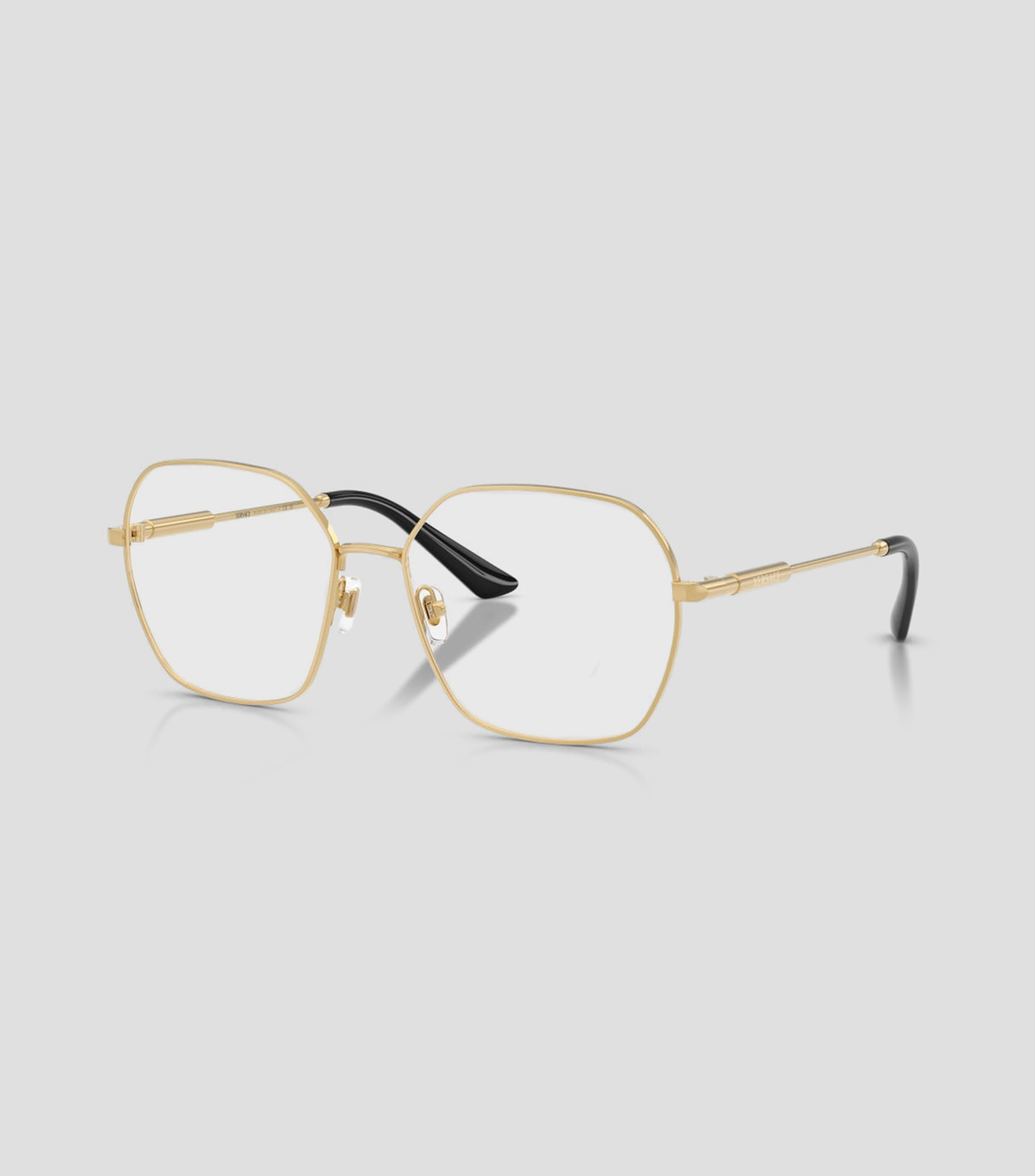 Lentes oftálmicos cuadrados dorados Mujer
