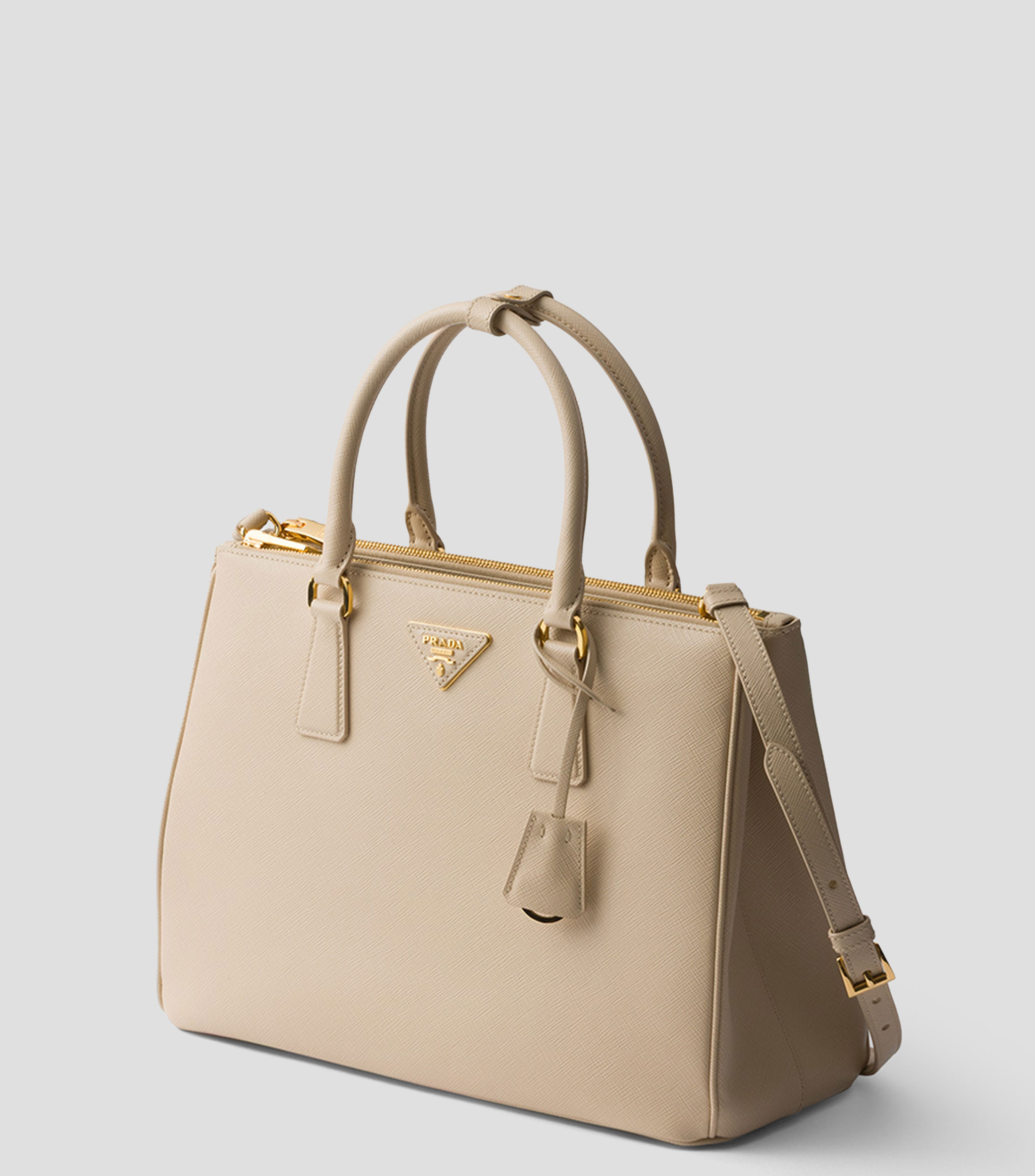 Bolsa Satchel Beige en Piel Galleria, Mujer