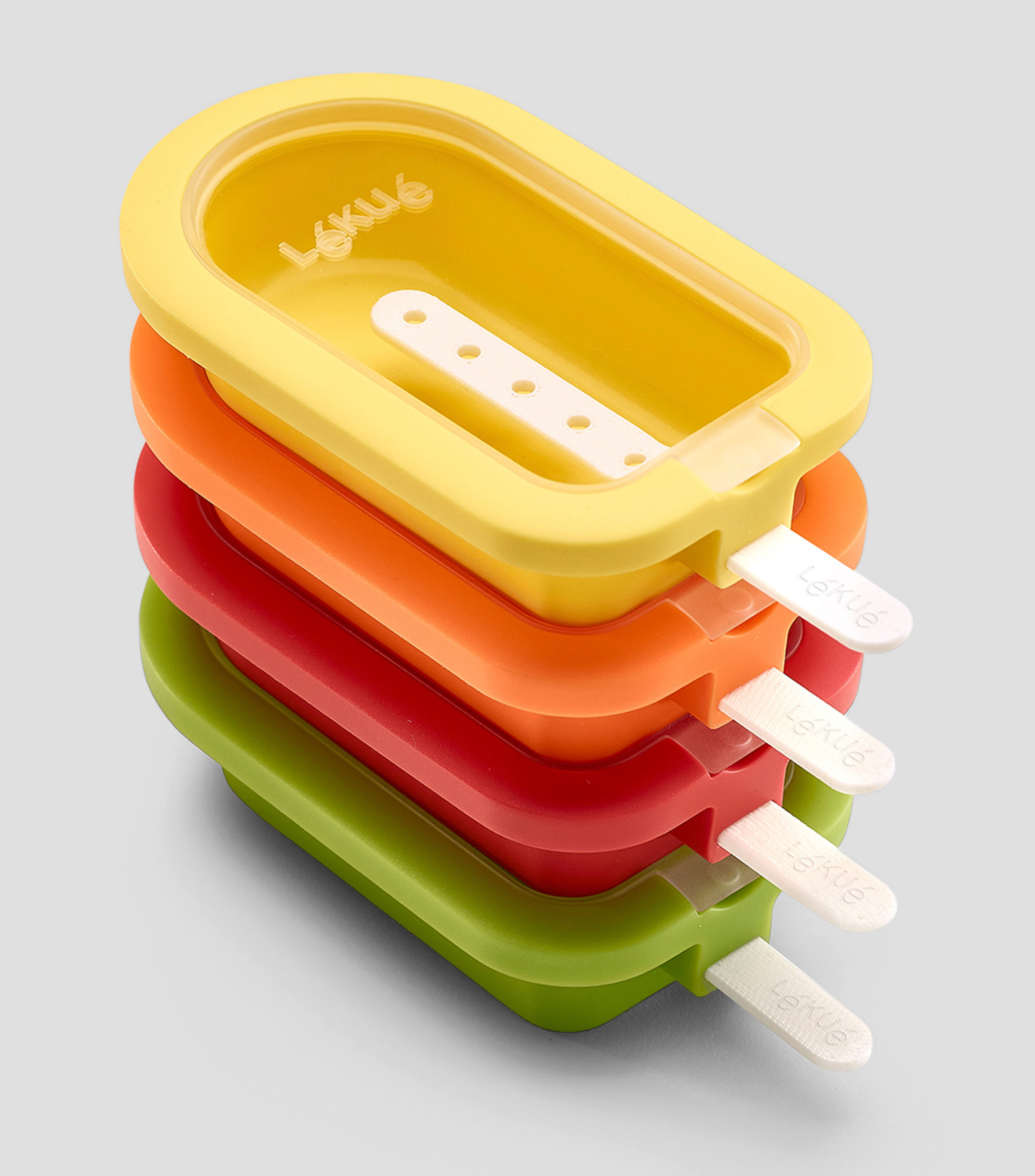 Set 4 moldes para paletas de hielo apilables