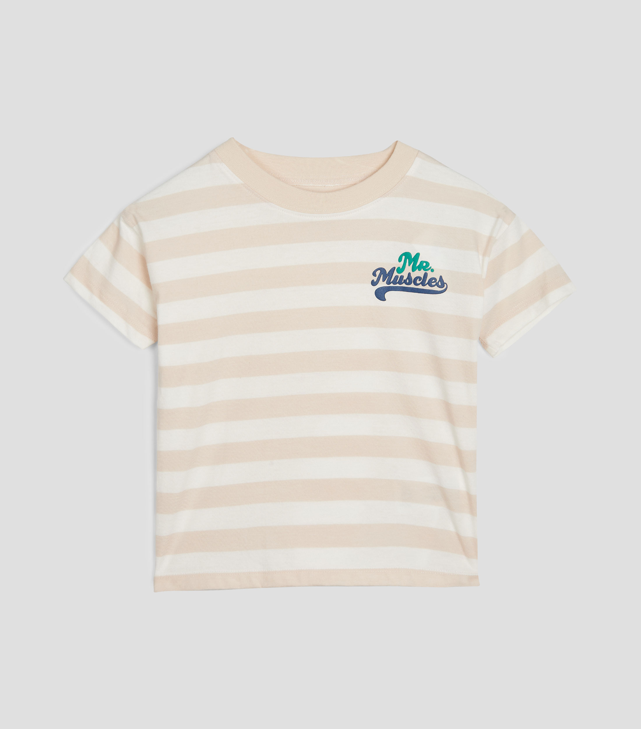 Playera cuello redondo manga corta a rayas Bebé