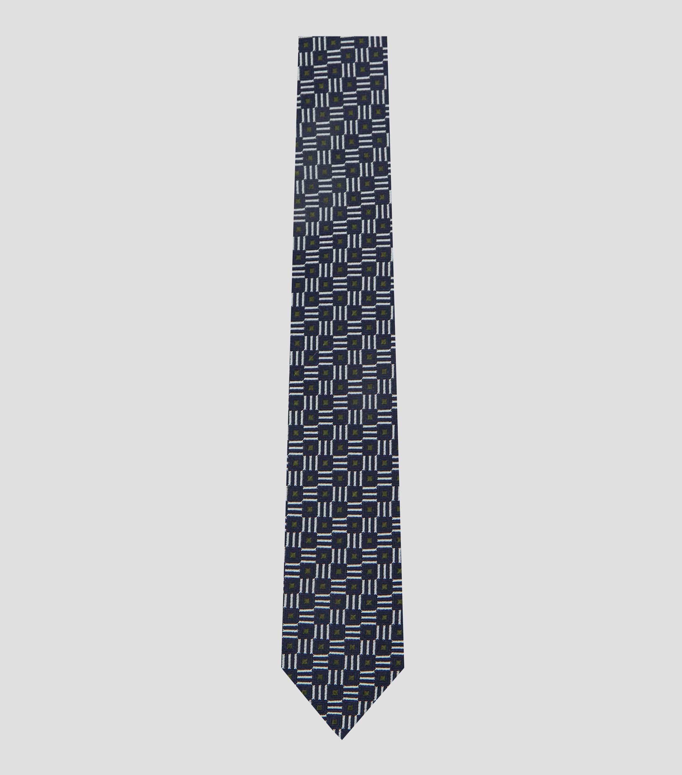 Corbata ancha de seda estampada
