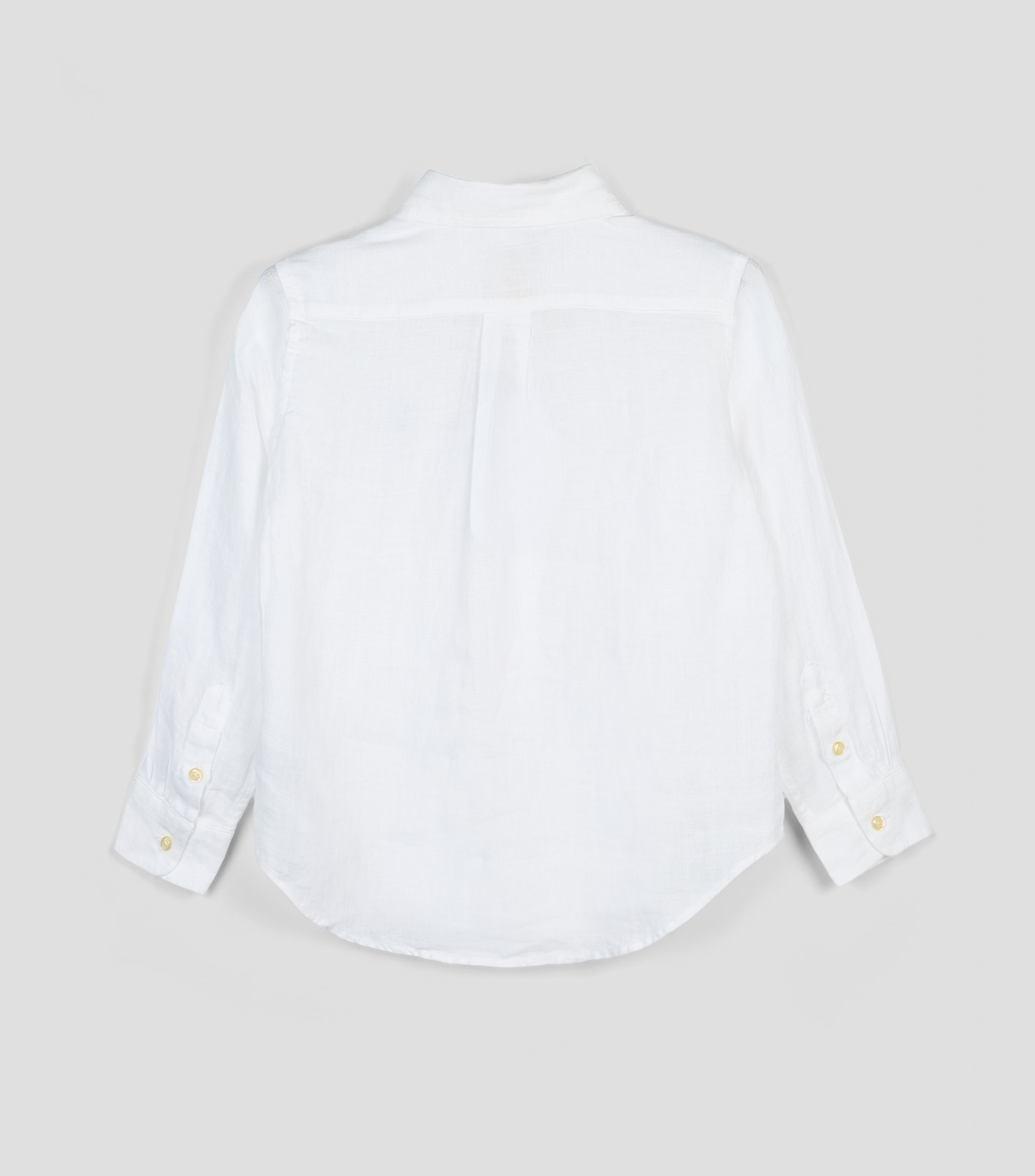 Camisa lisa de lino manga larga Niño